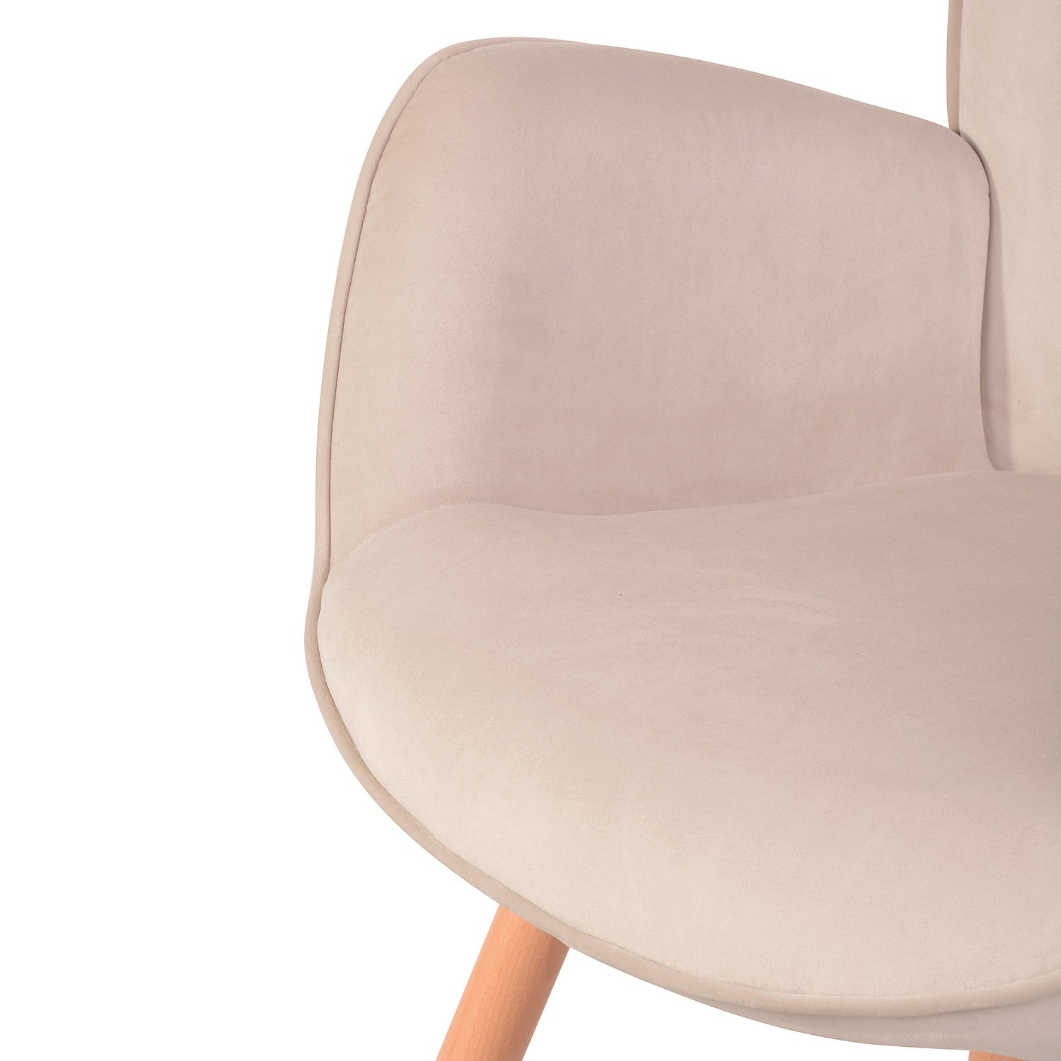 Homy Casa KAS Ottoman Blush Leisure Chair with Ottoman for Living Room, Bedroom, Office Open Box