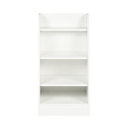 KENNEN 4 Tier Kids Bookcase White Curved Side Display Shelf for Playroom Nursery Bedroom