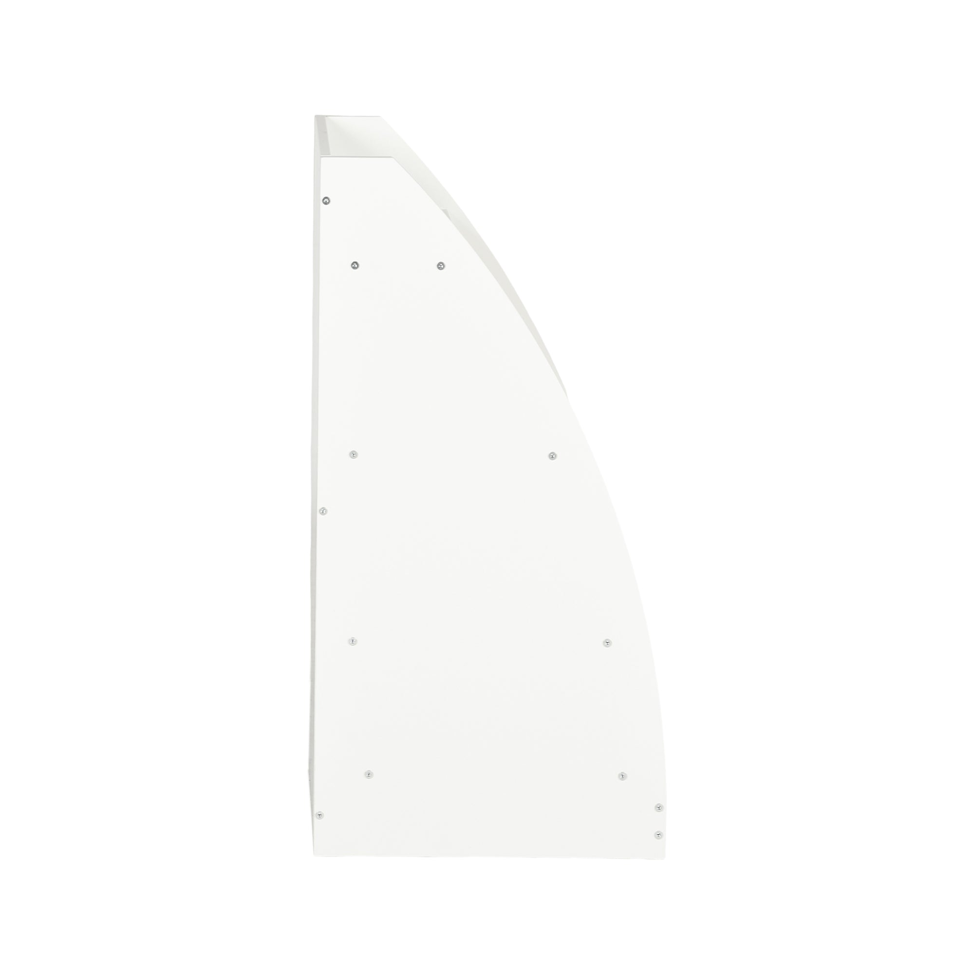 KENNEN 4 Tier Kids Bookcase White Curved Side Display Shelf for Playroom Nursery Bedroom