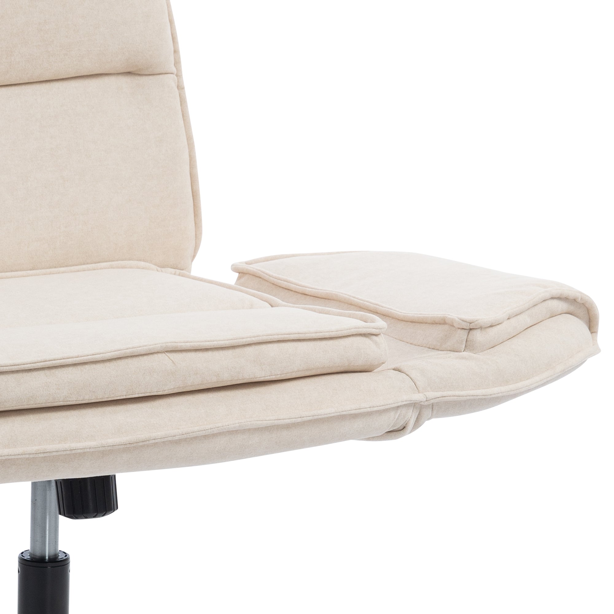 Korin Fabric Cross-Leg Desk Chair with Adjustable Armrests