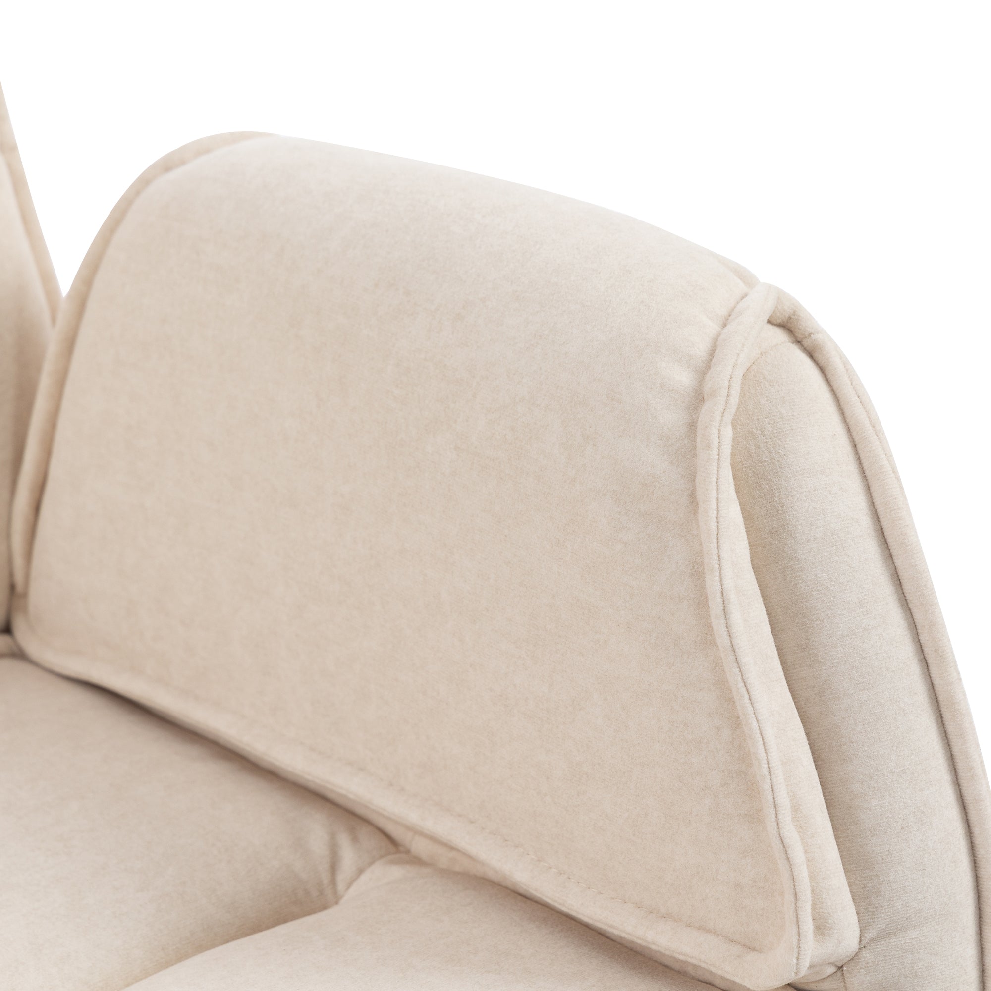 Korin Fabric Cross-Leg Desk Chair with Adjustable Armrests