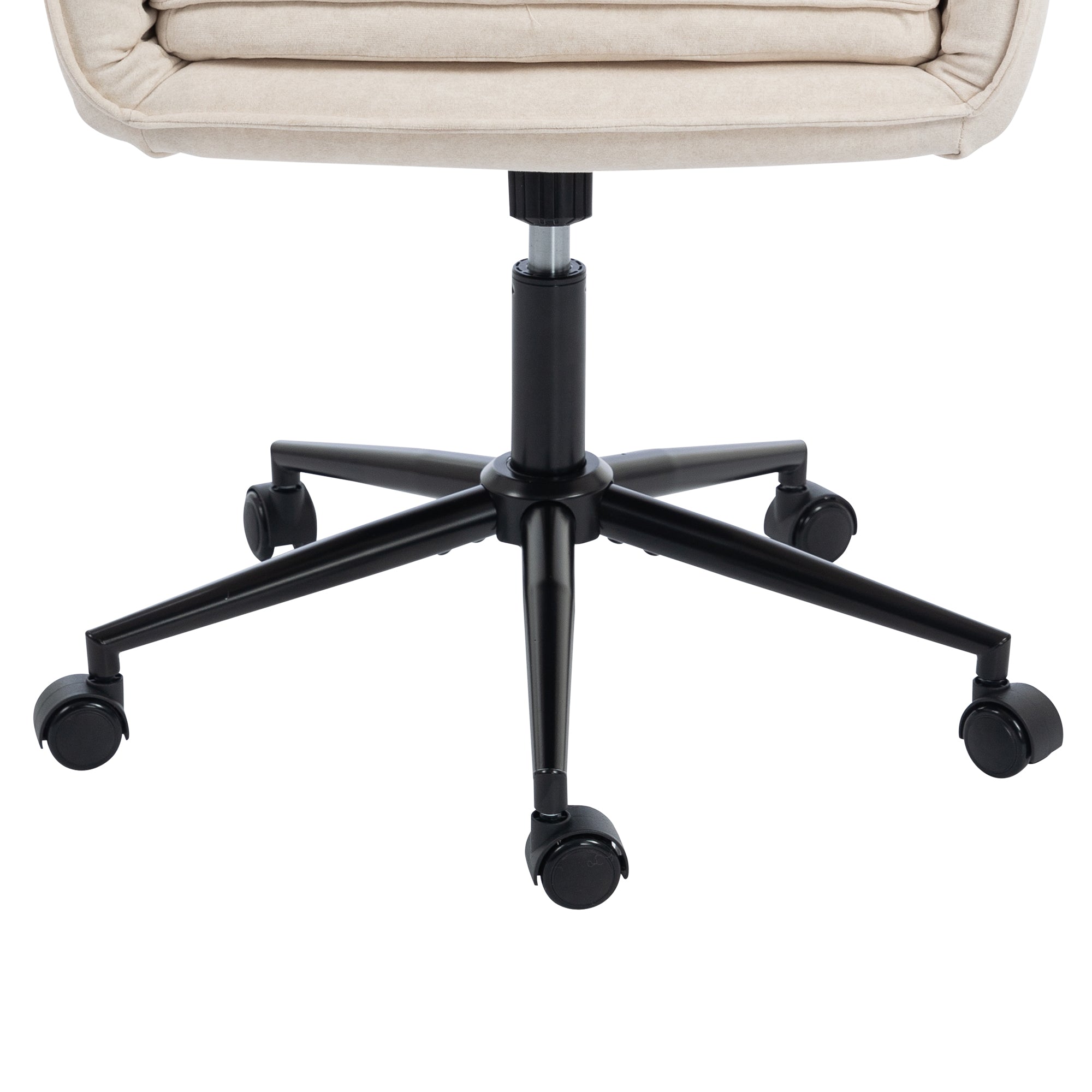 Korin Fabric Cross-Leg Desk Chair with Adjustable Armrests