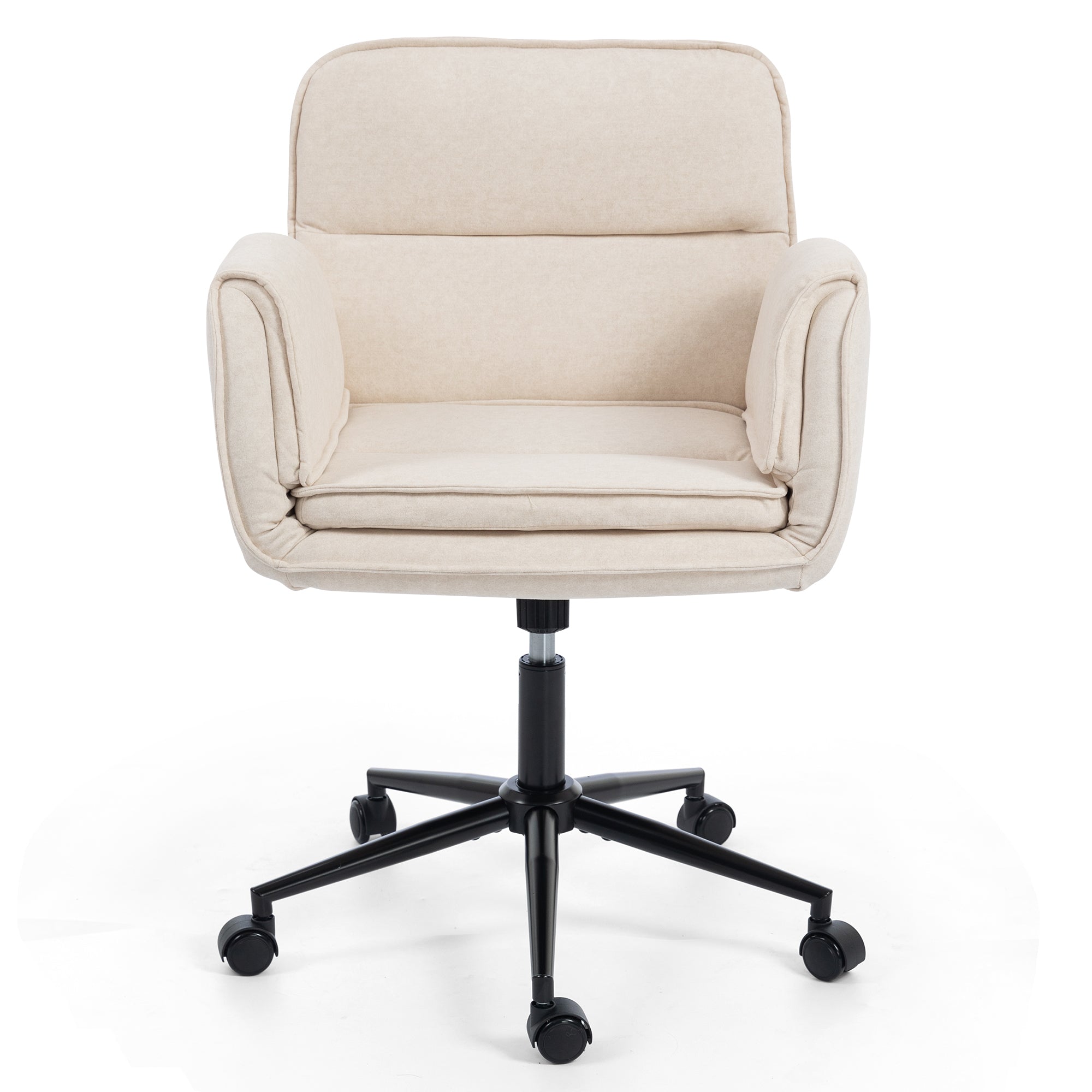 Korin Fabric Cross-Leg Desk Chair with Adjustable Armrests