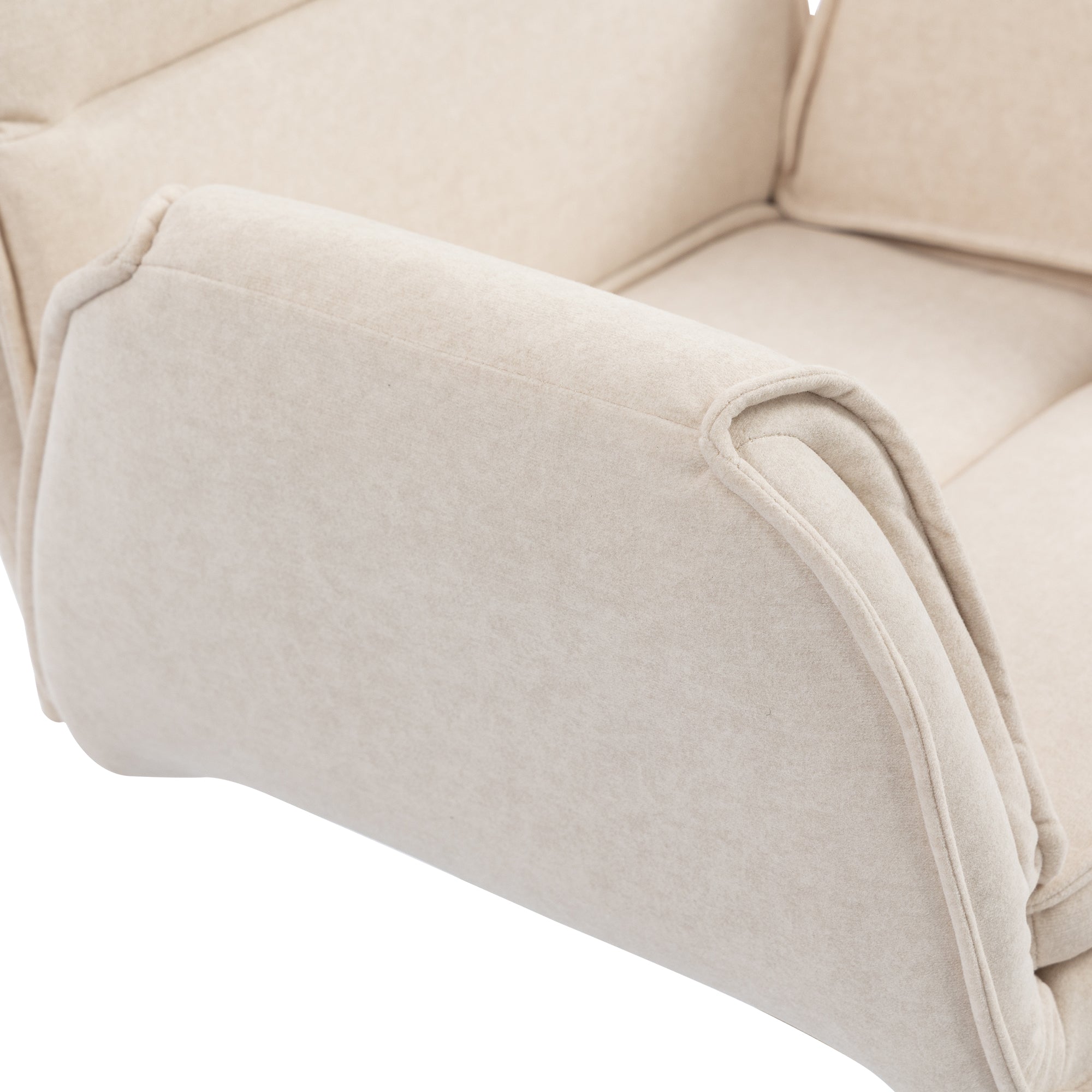 Korin Fabric Cross-Leg Desk Chair with Adjustable Armrests