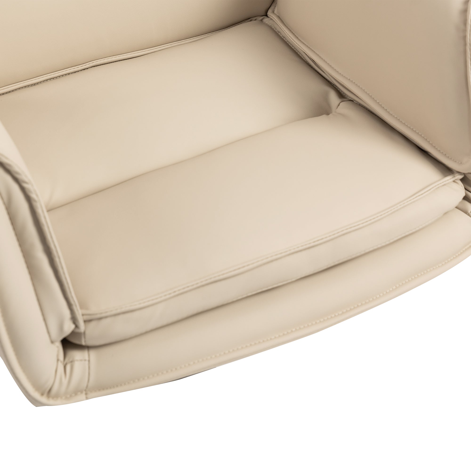 Korin PU Leather Cross-Leg Desk Chair with Adjustable Armrests