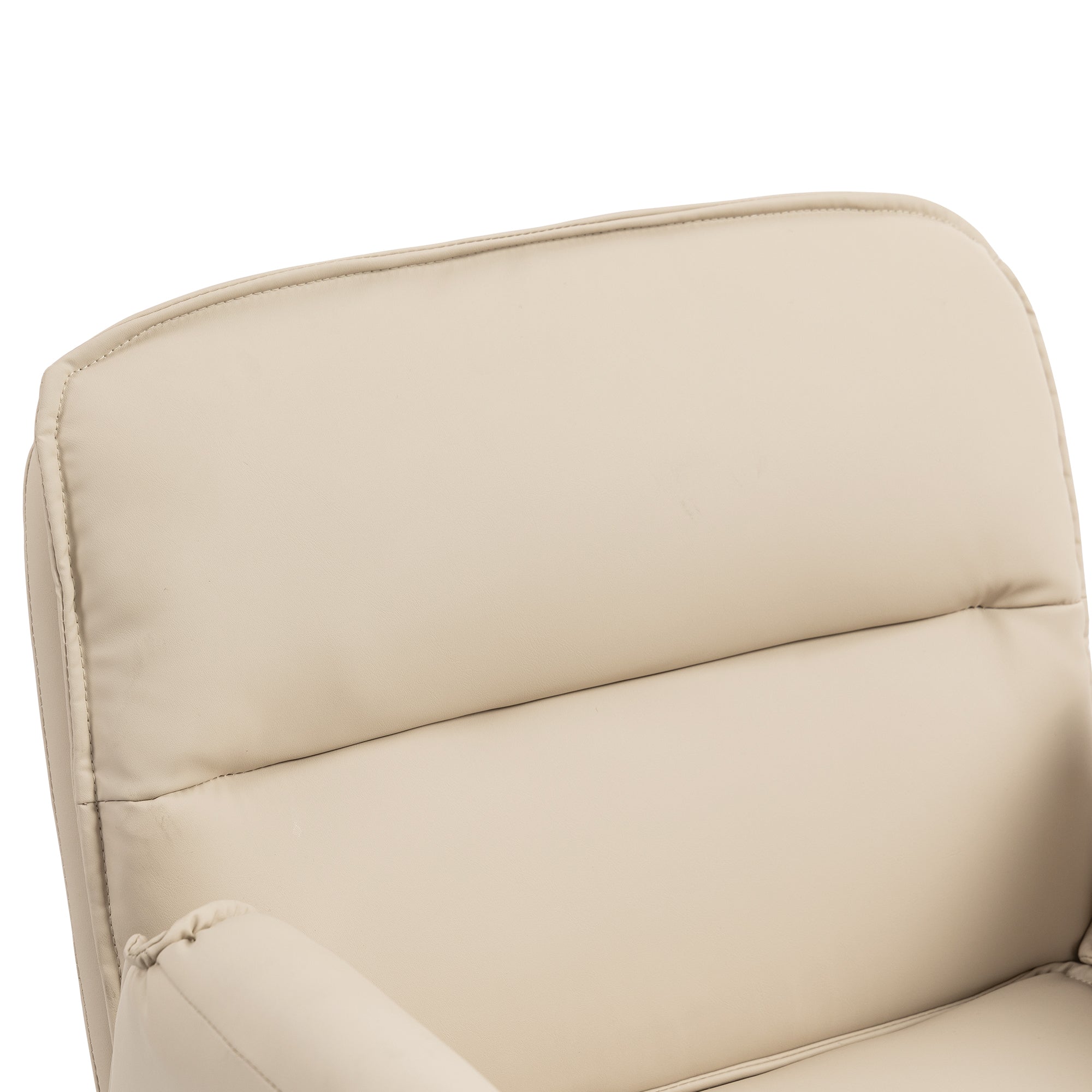Korin PU Leather Cross-Leg Desk Chair with Adjustable Armrests