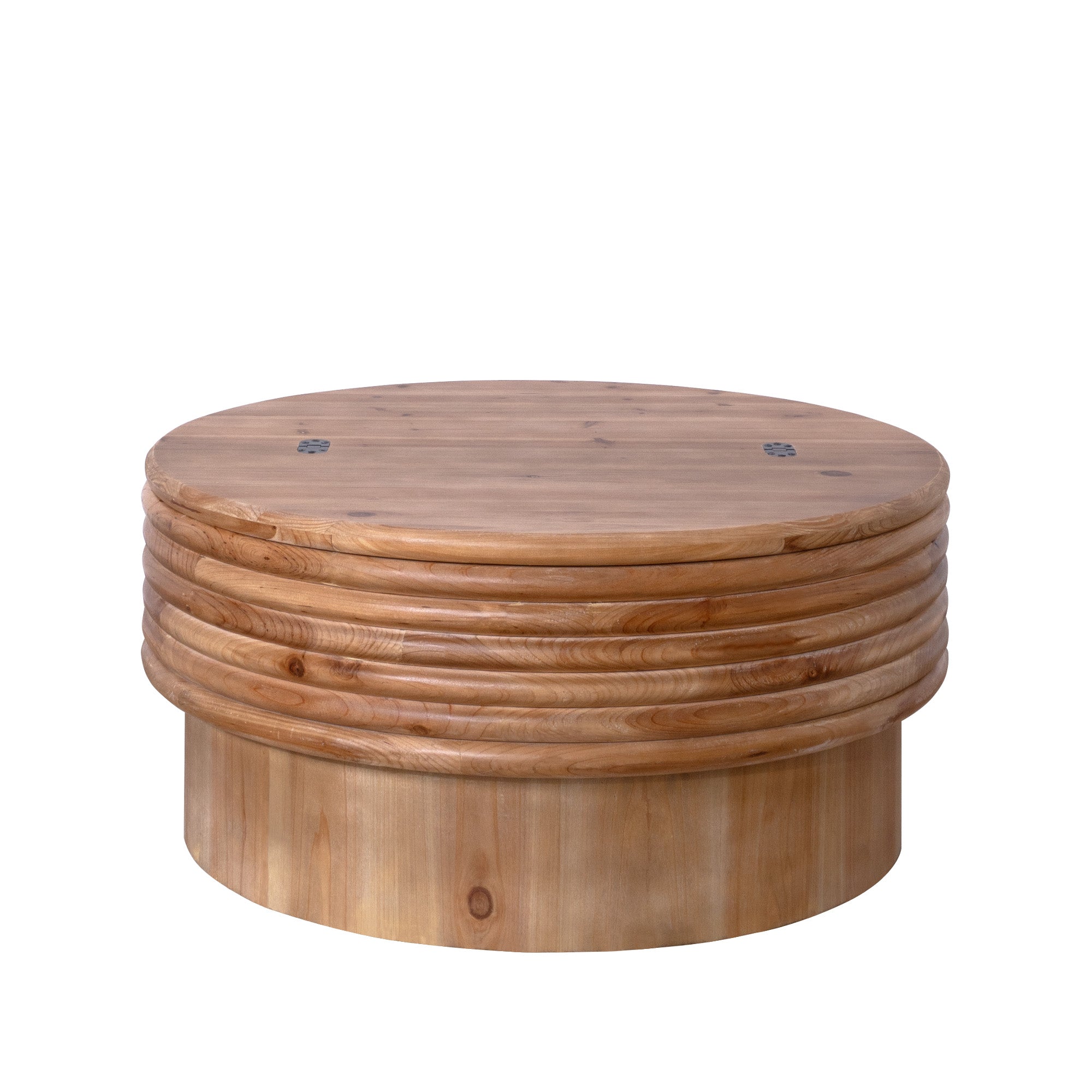 Krakow 30" Round Coffee Table with Hidden Storage