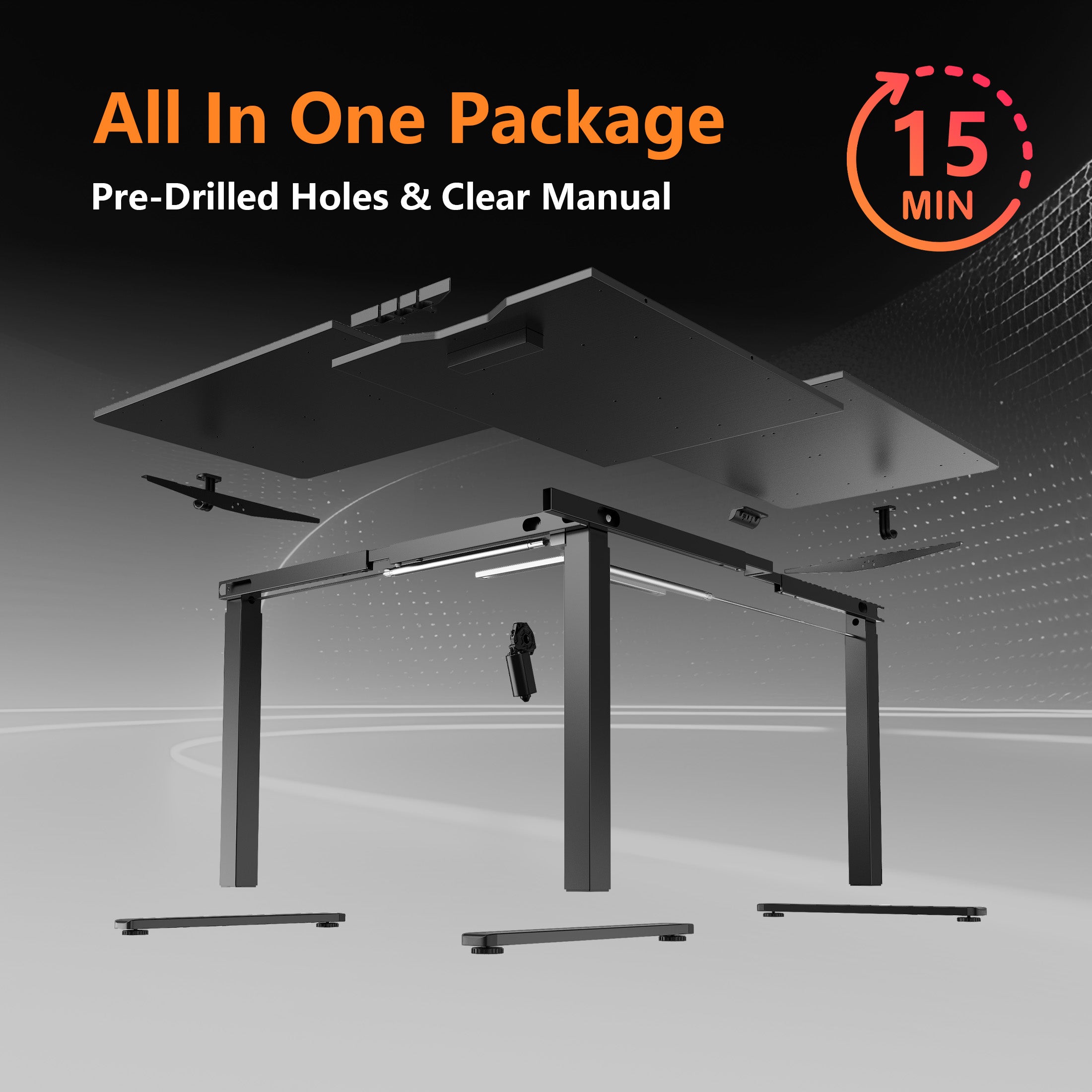 Altis 63" L-Shaped Adjustable Electric Standing Desk with Power Outlet