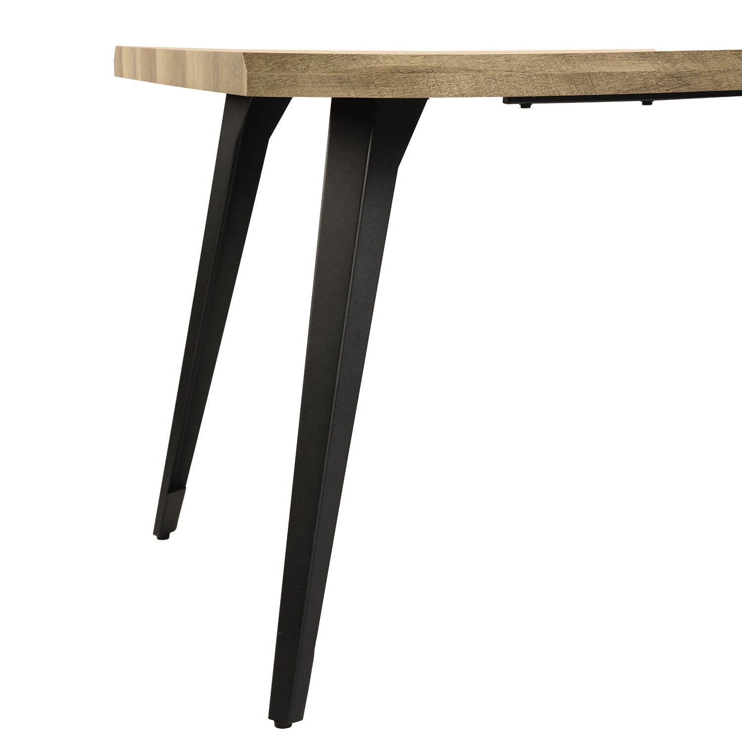 Homy Casa Lancelot 63" Modern Industrial Dining Table, Walnut,Open Box