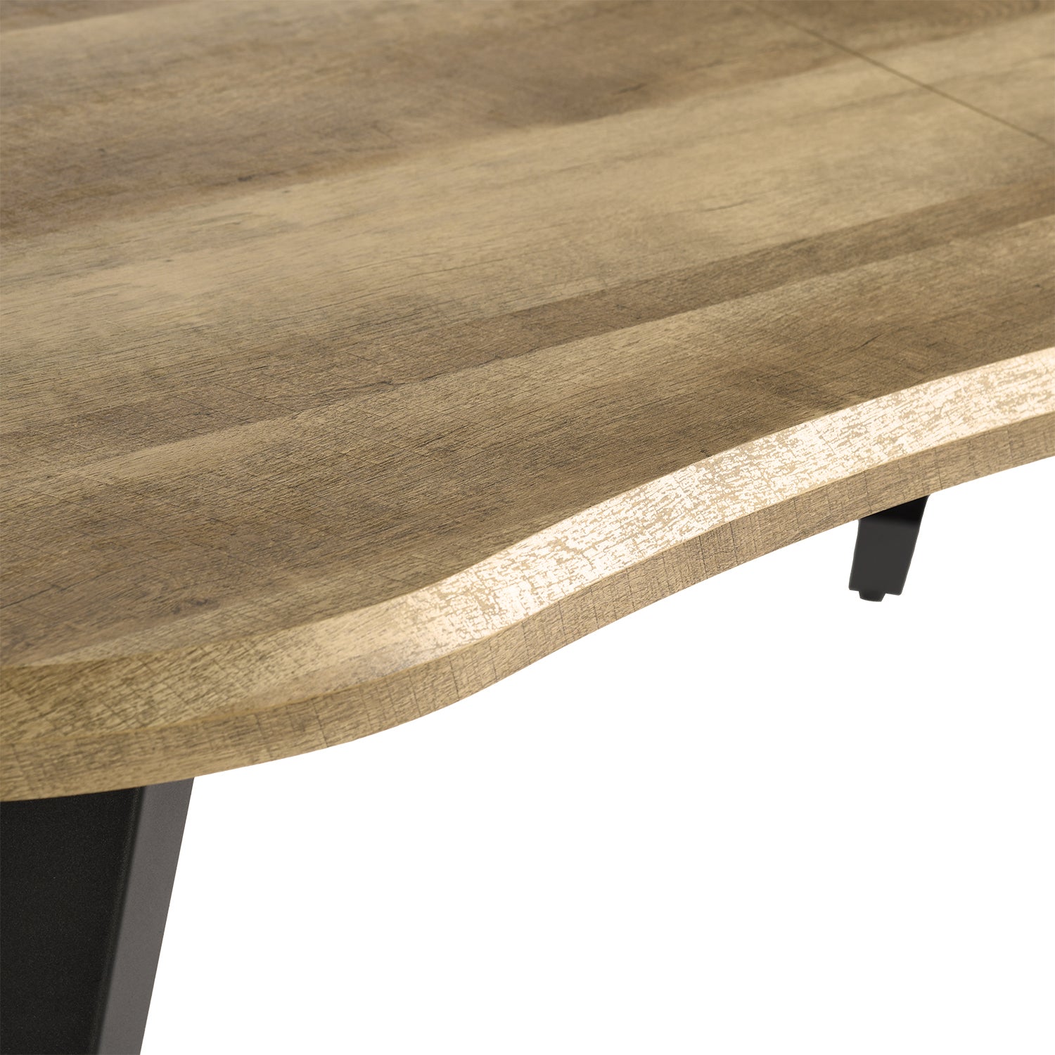 Homy Casa Lancelot 63" Modern Industrial Dining Table, Walnut,Open Box