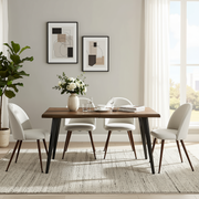 LANCELOT 63" Farmehouse Dining Table with Wave Edge