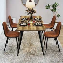 Charlton Suede Brown Dining Chairs Set of 4/6