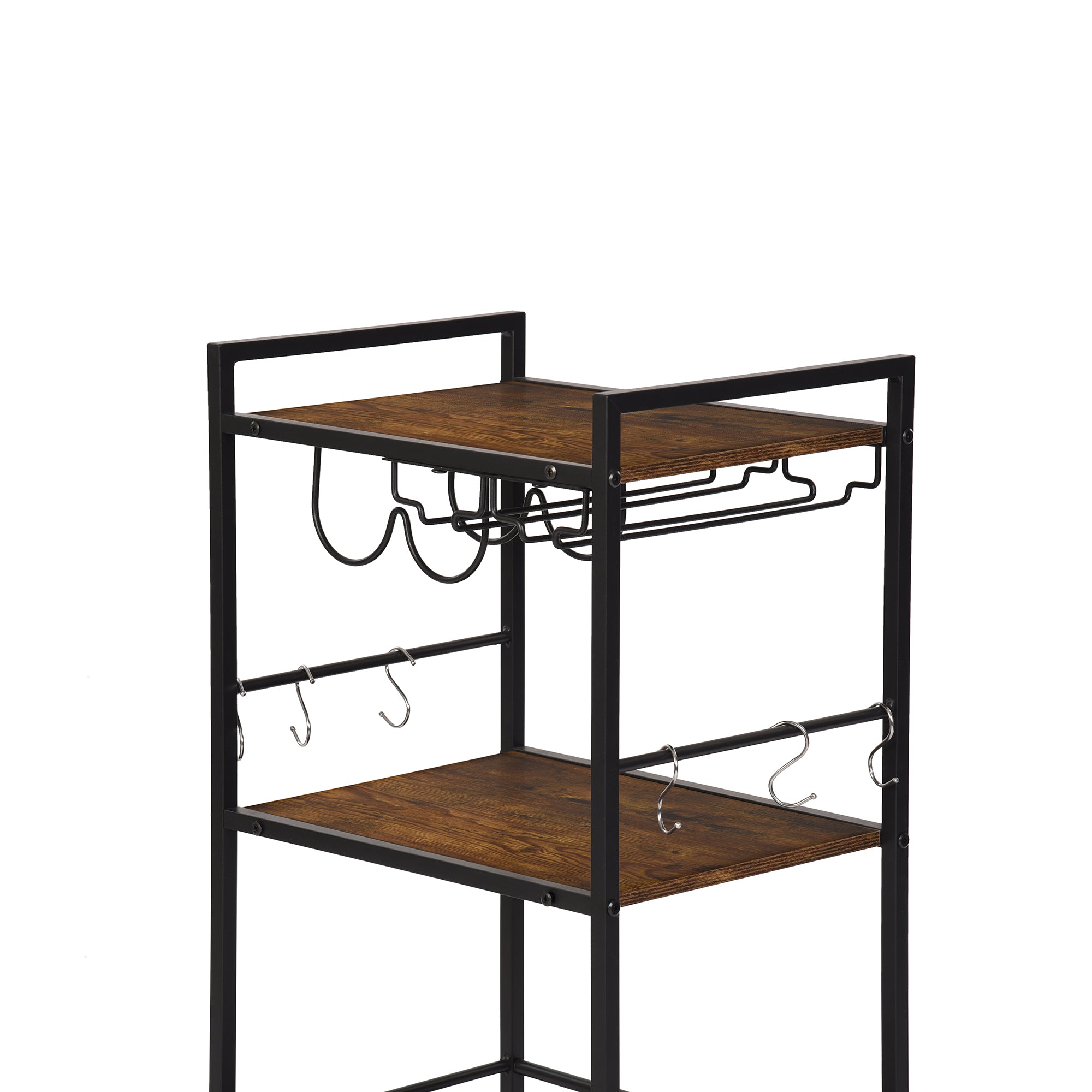 Homy Casa Loki Kitchen Cart - Rolling Storage Cart with Drawer & Shelf