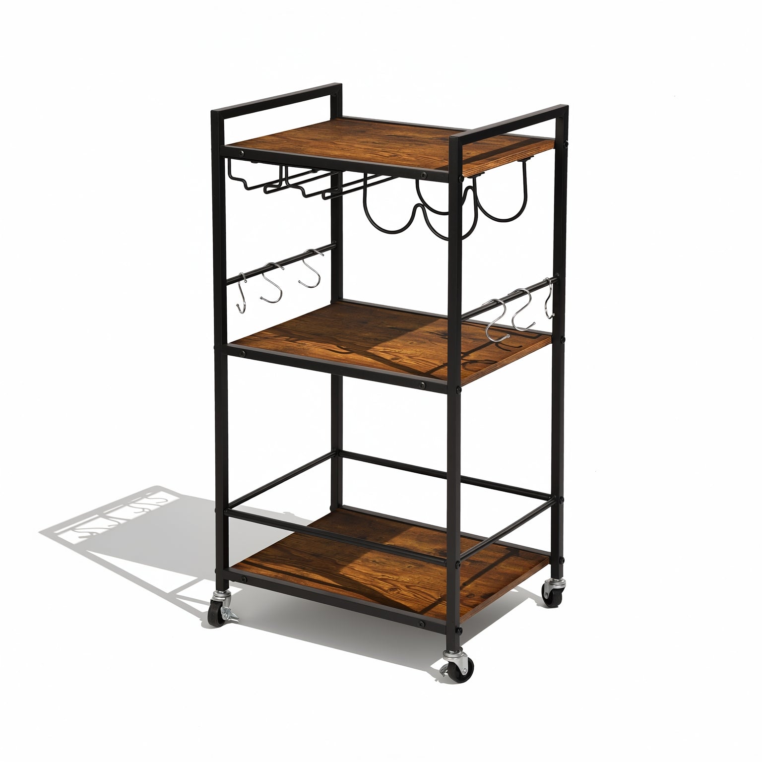 Loki Kitchen Cart - Rolling Storage Cart with Drawer & Shelf