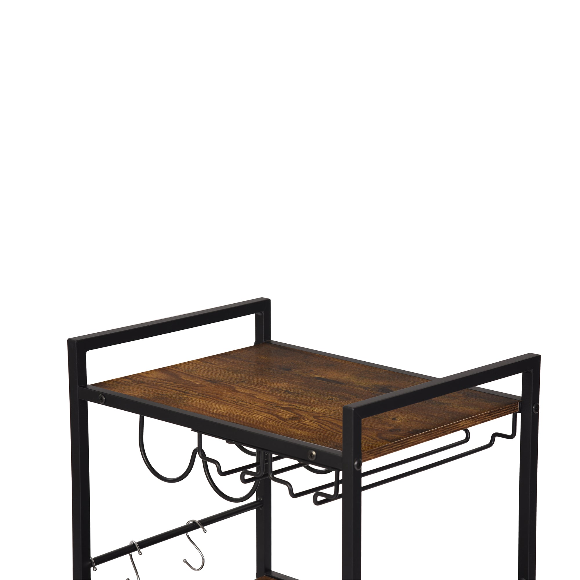 Homy Casa Loki Kitchen Cart - Rolling Storage Cart with Drawer & Shelf