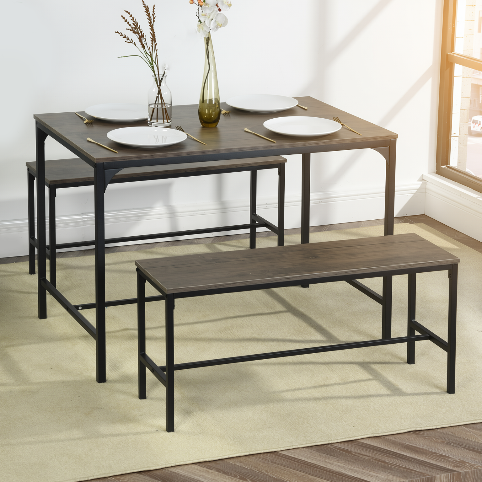 Lomaner Small Space Kitchen Dining Table Set