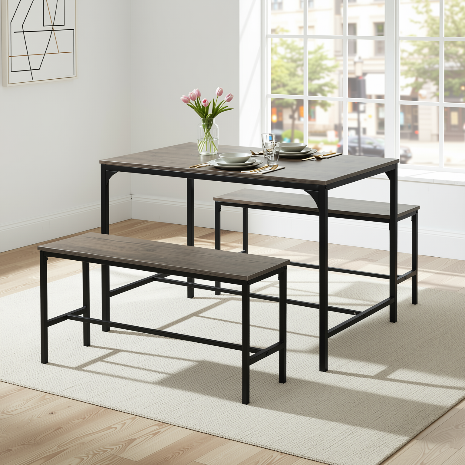 Lomaner Small Space Kitchen Dining Table Set