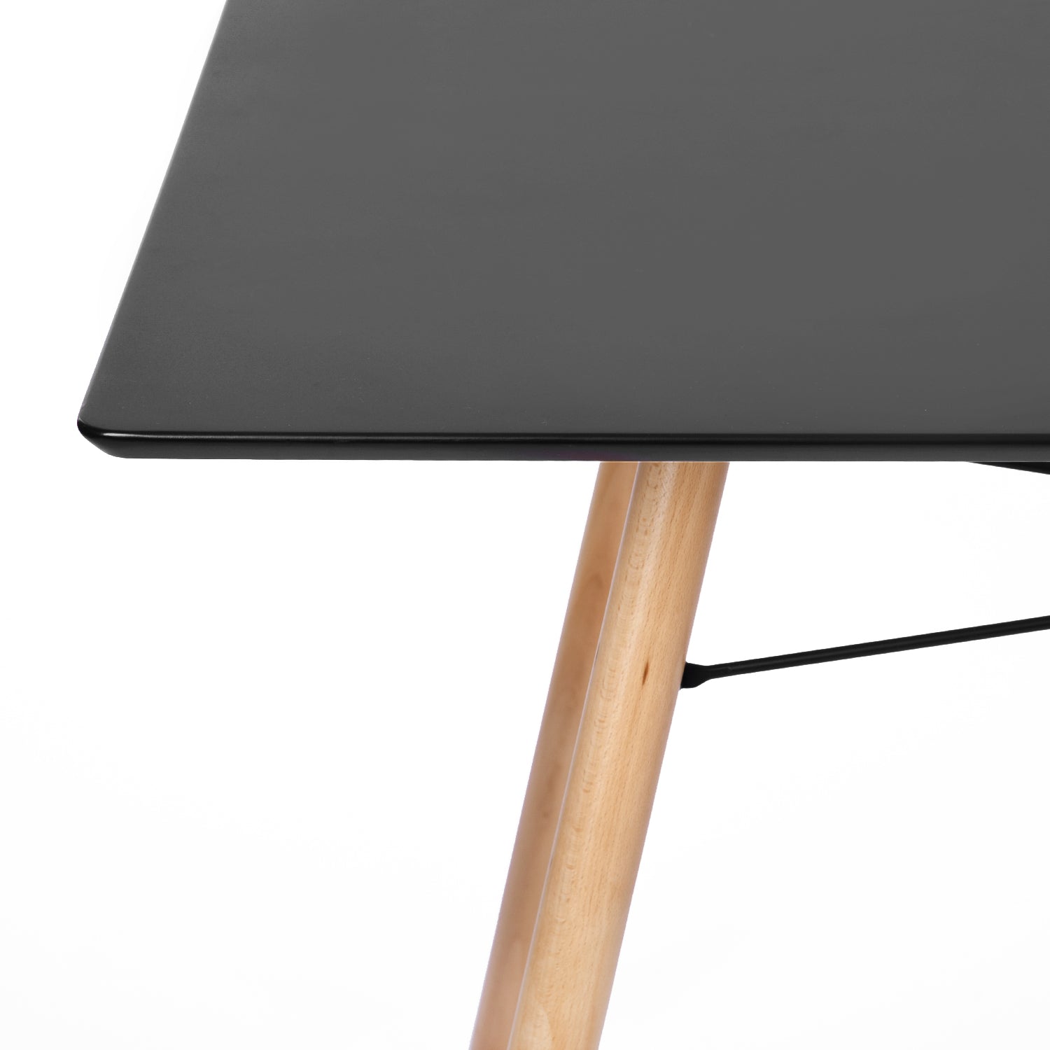 Homy Casa LONDON MATT BLACK A 47.2" Dining Table for Home and Workspace Open Box