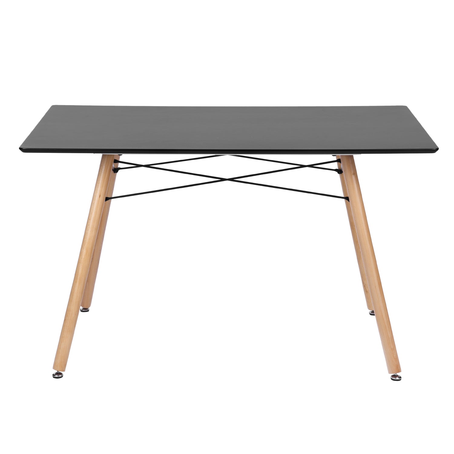Homy Casa LONDON MATT BLACK A 47.2" Dining Table for Home and Workspace Open Box