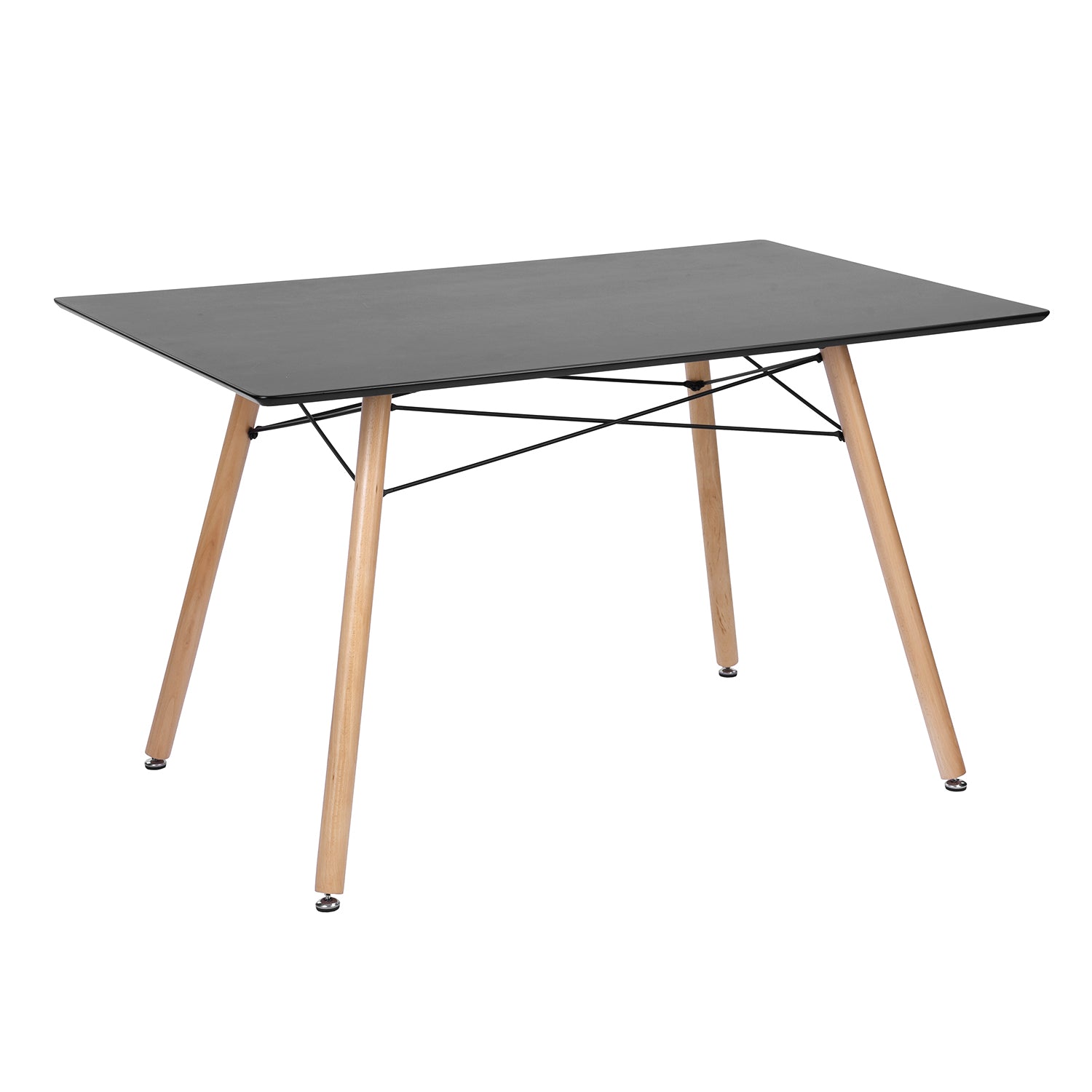 Homy Casa LONDON MATT BLACK A 47.2" Dining Table for Home and Workspace Open Box