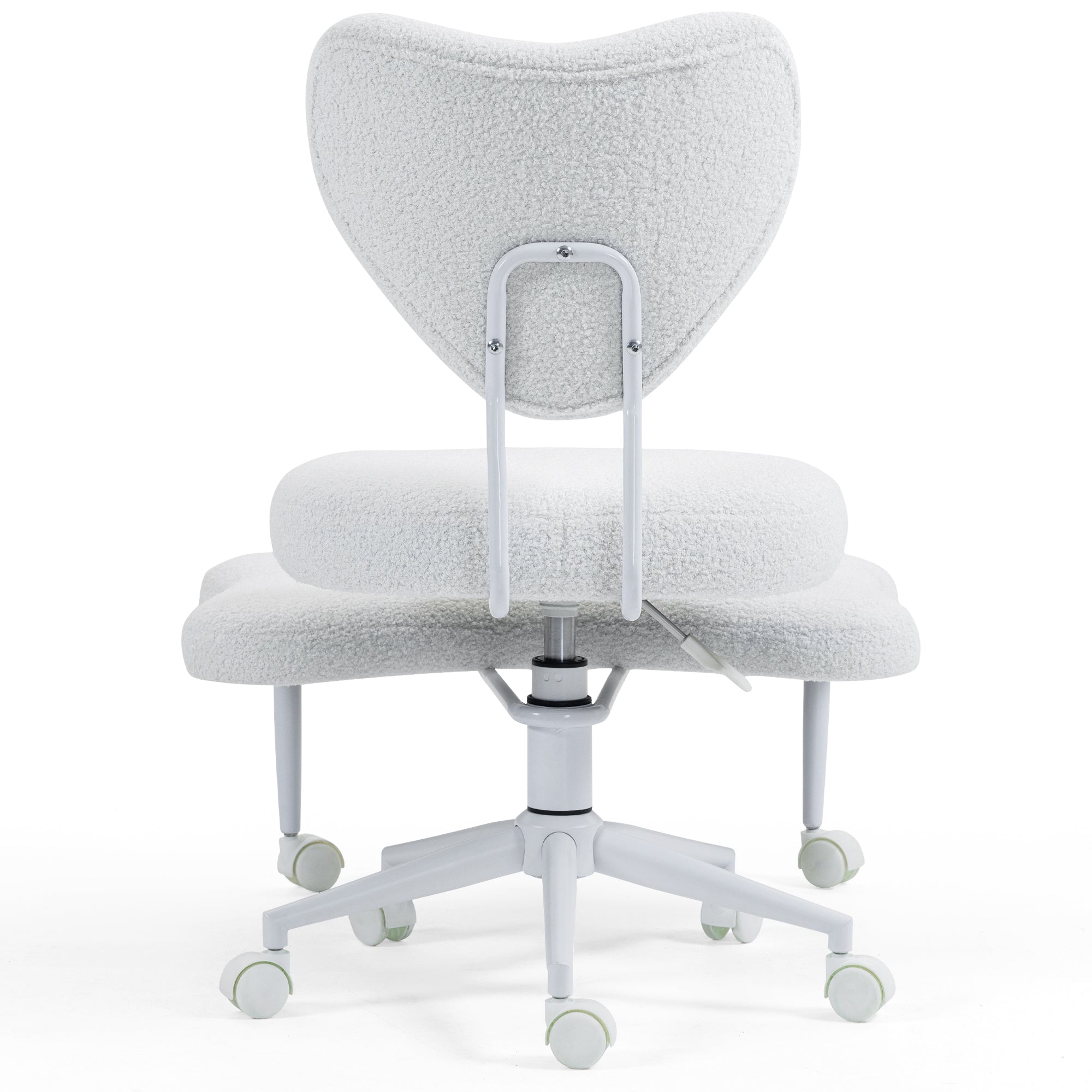 Leron Fabric Cross-Leg Office Chair with Footrest and Adjustable Height