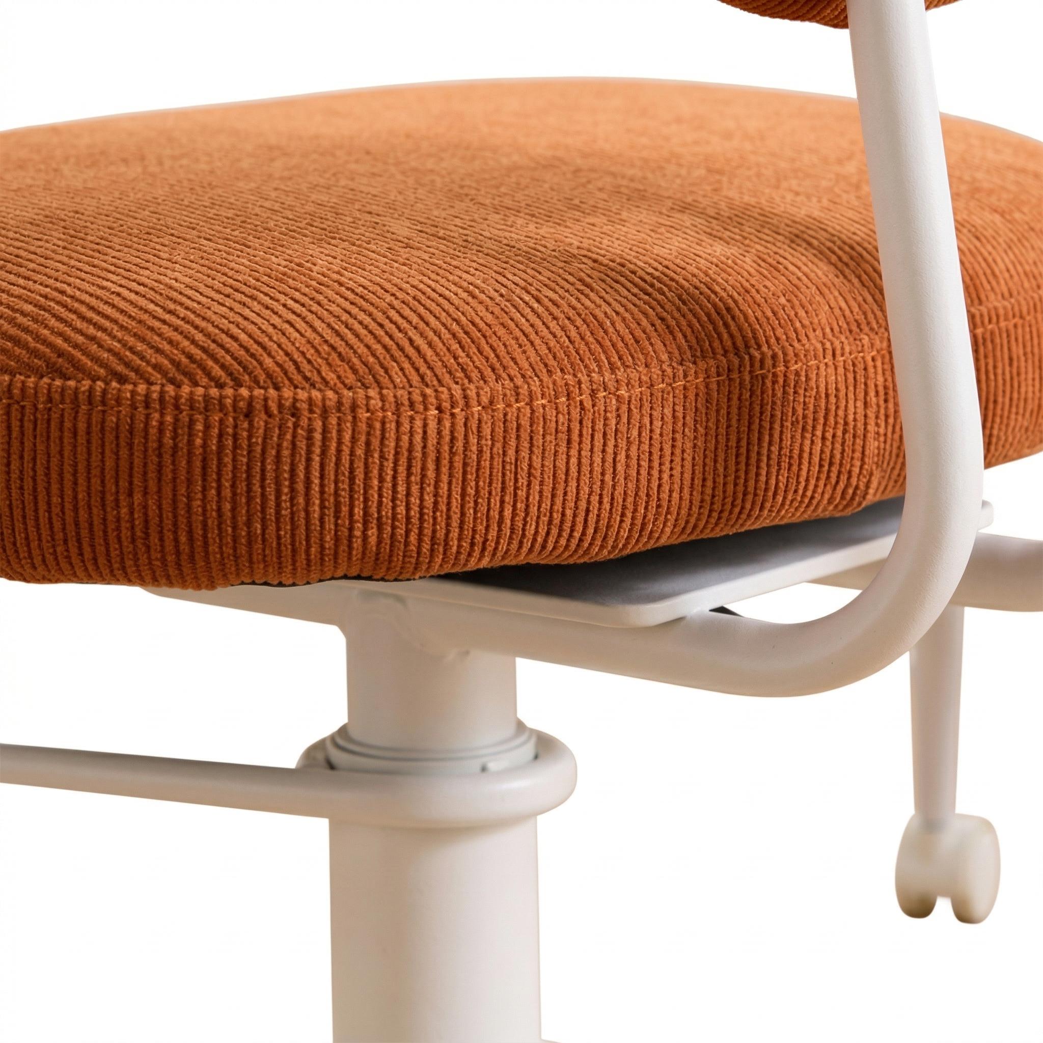Leron Fabric Cross-Leg Office Chair with Footrest and Adjustable Height