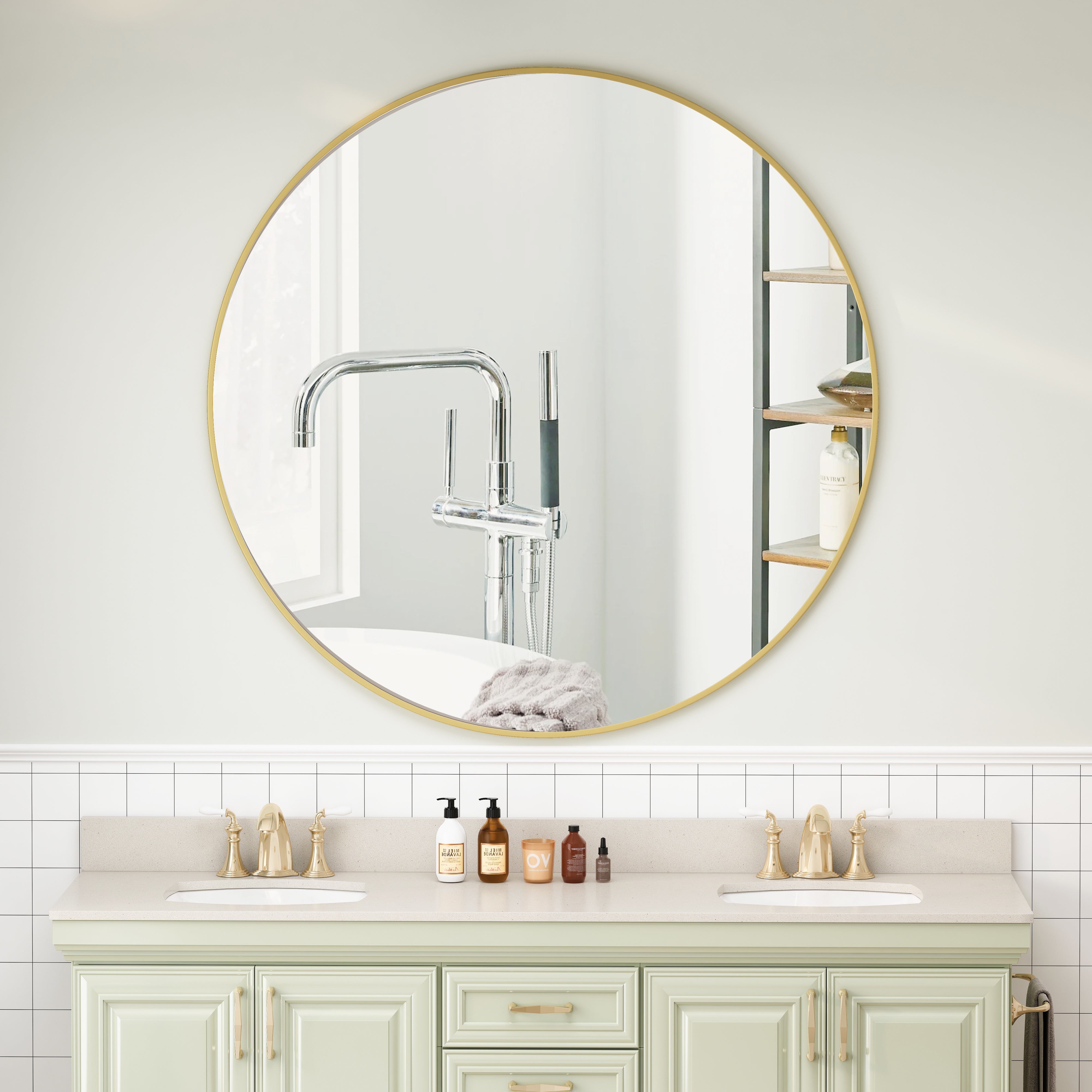 Aperture 42" Round Wall Mirror