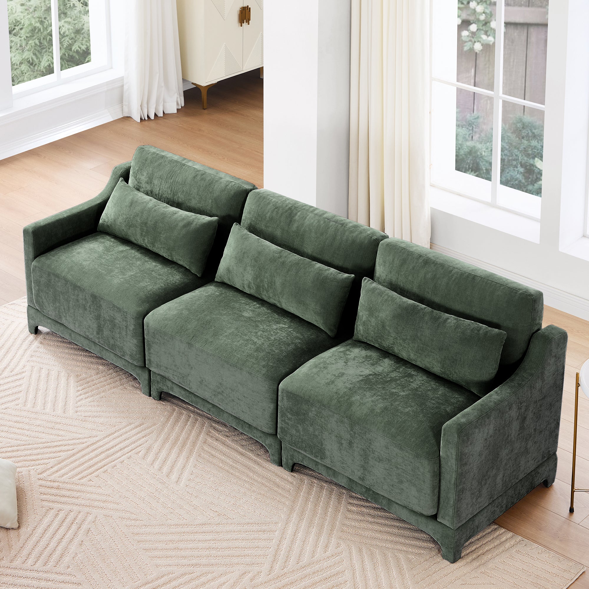Midtown 106" Chenille 3-Seater Modular Sofa Couch