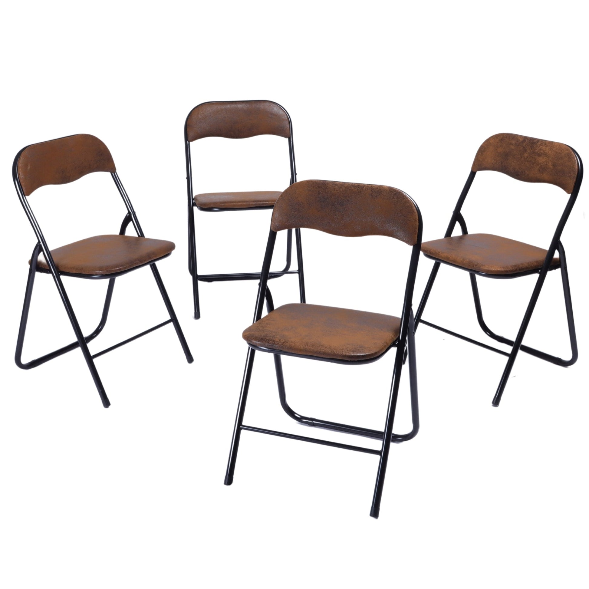 metal frame folding dining chair set-easy assembly-2pc 4pc or 6pc options-durable and space-saving design-ideal for indoor or outdoor use