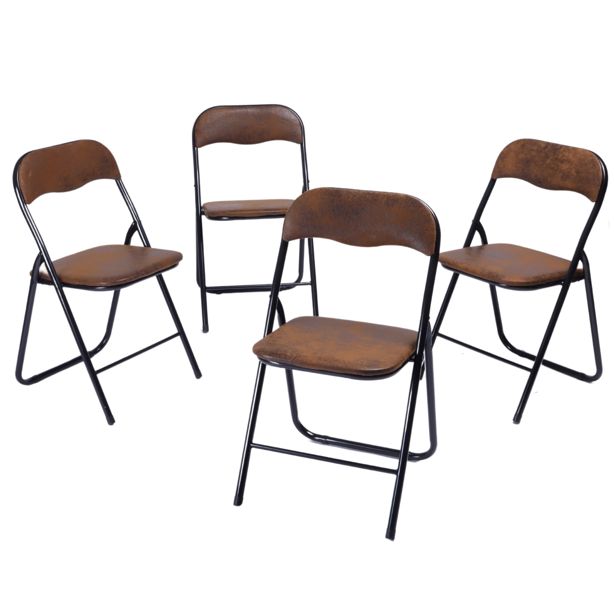 metal frame folding dining chair set-easy assembly-2pc 4pc or 6pc options-durable and space-saving design-ideal for indoor or outdoor use