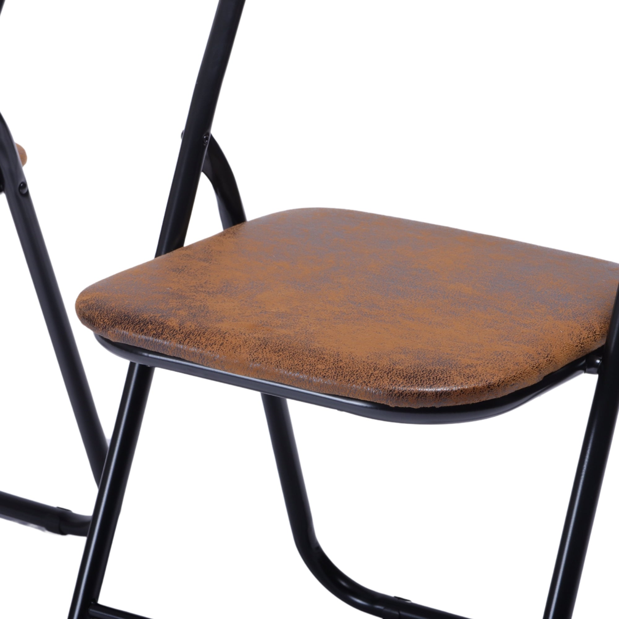 Homy Casa MALIBU SUEDE BROWN Folding Chair Versatile Seating Solution