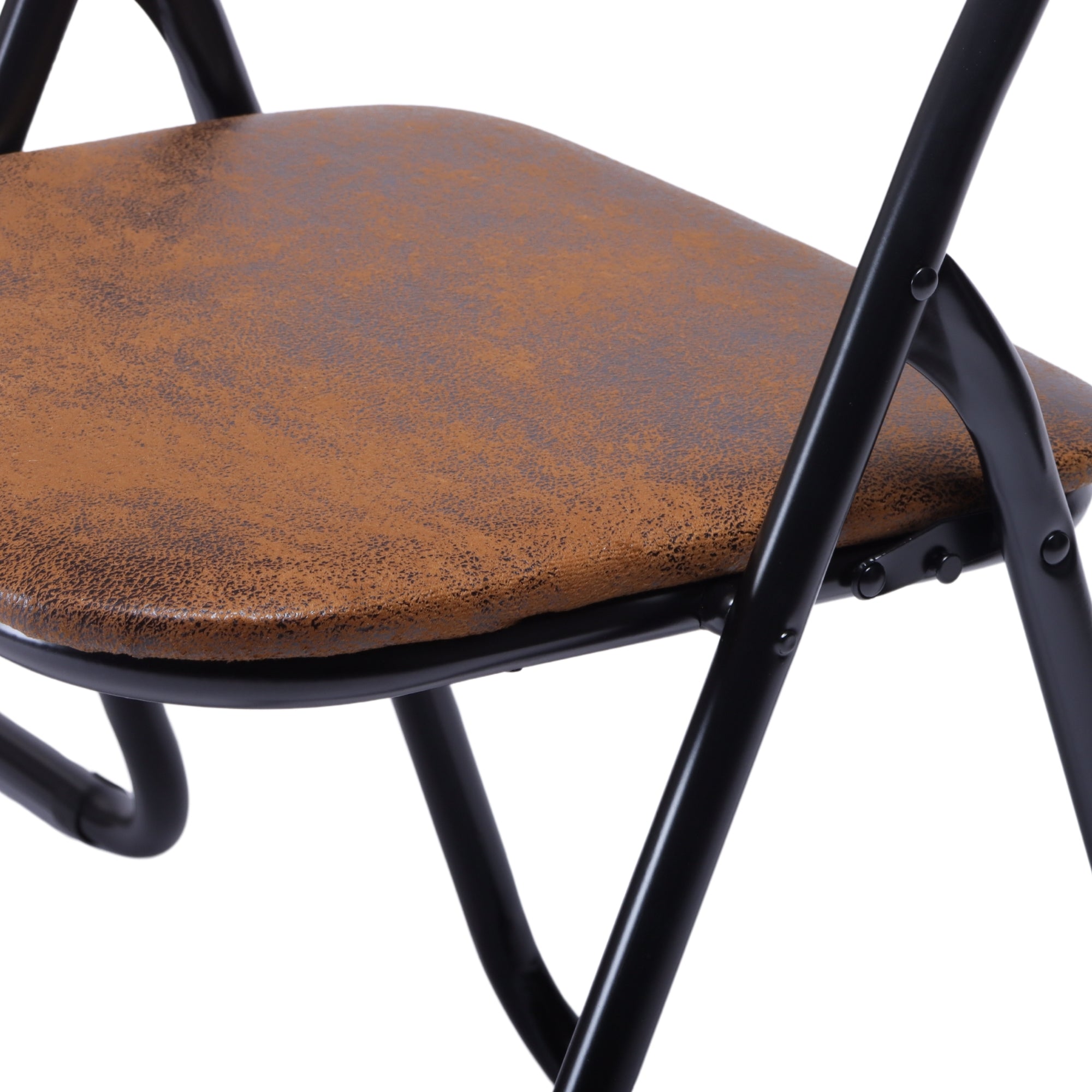 Homy Casa MALIBU SUEDE BROWN Folding Chair Versatile Seating Solution