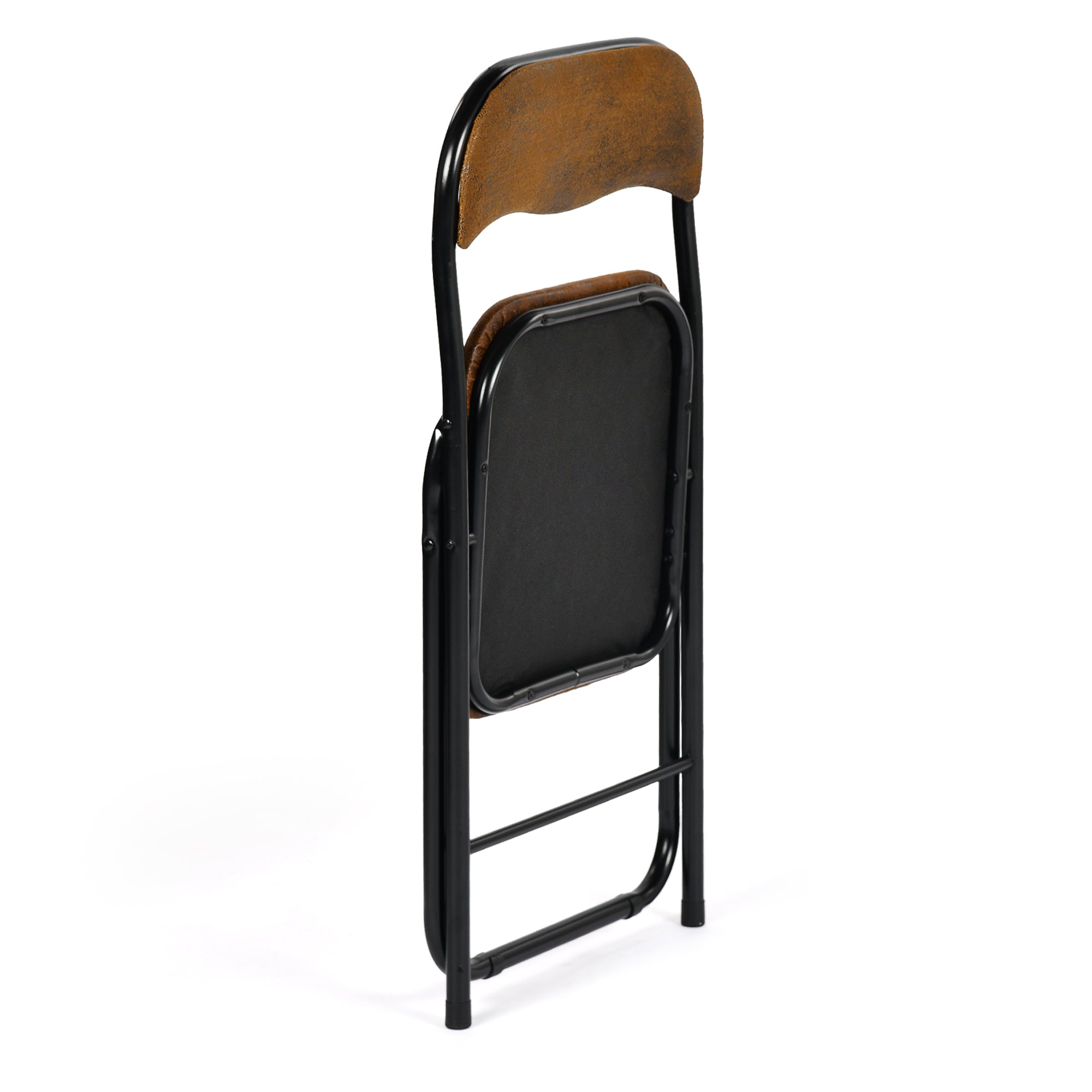 Homy Casa MALIBU SUEDE BROWN Folding Chair Versatile Seating Solution