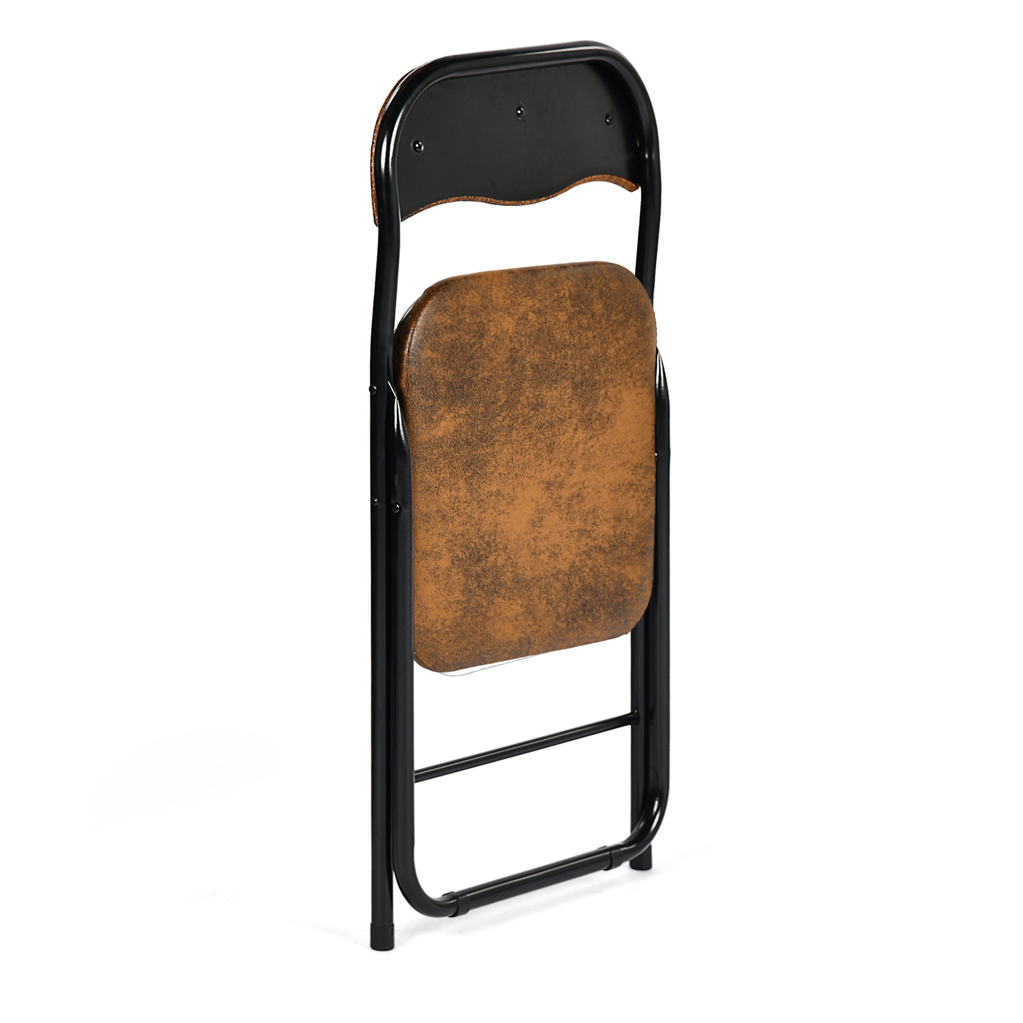 Homy Casa MALIBU SUEDE BROWN Folding Chair Versatile Seating Solution