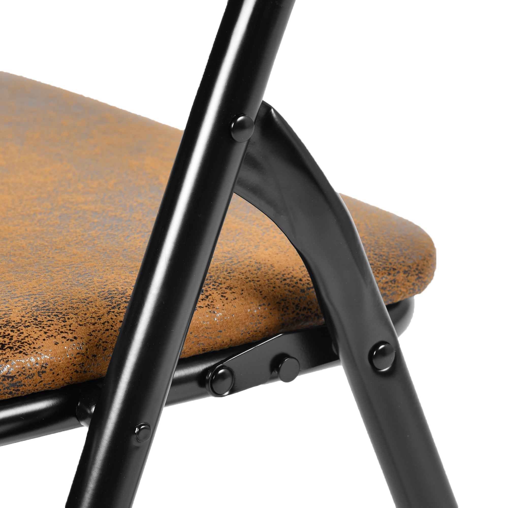 Homy Casa MALIBU SUEDE BROWN Folding Chair Versatile Seating Solution