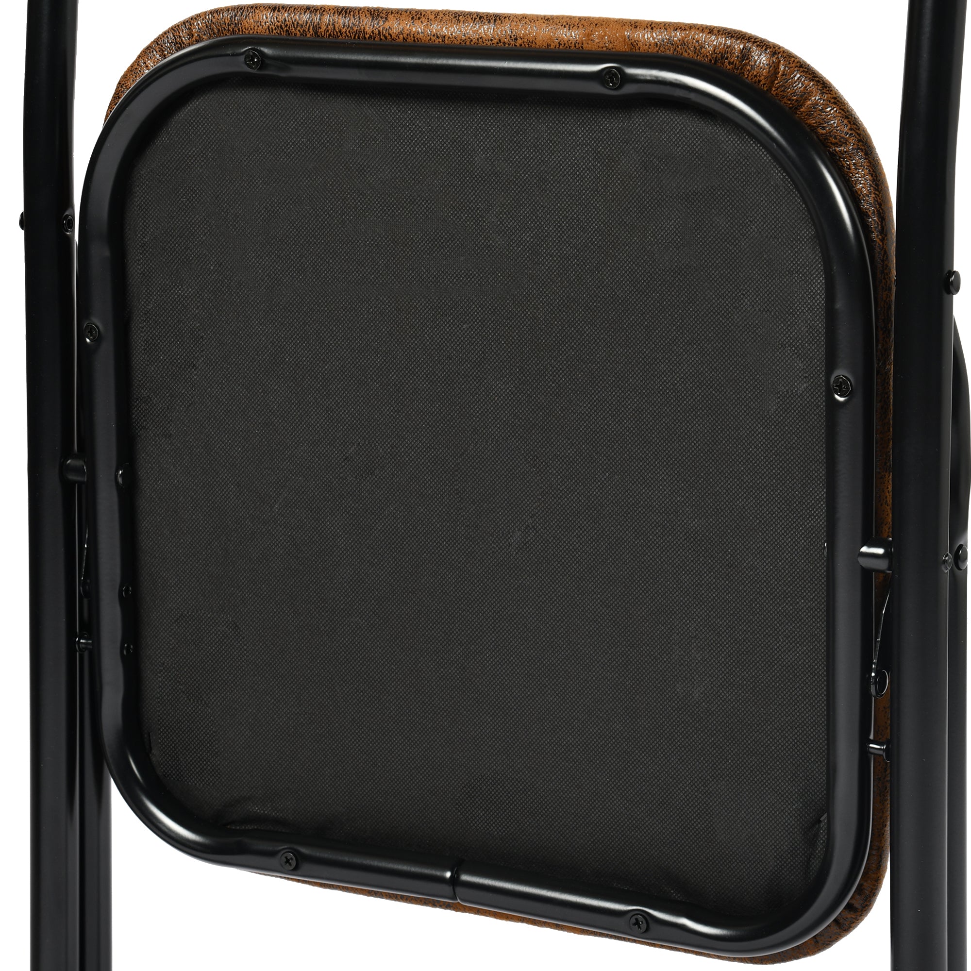 Homy Casa MALIBU SUEDE BROWN Folding Chair Versatile Seating Solution