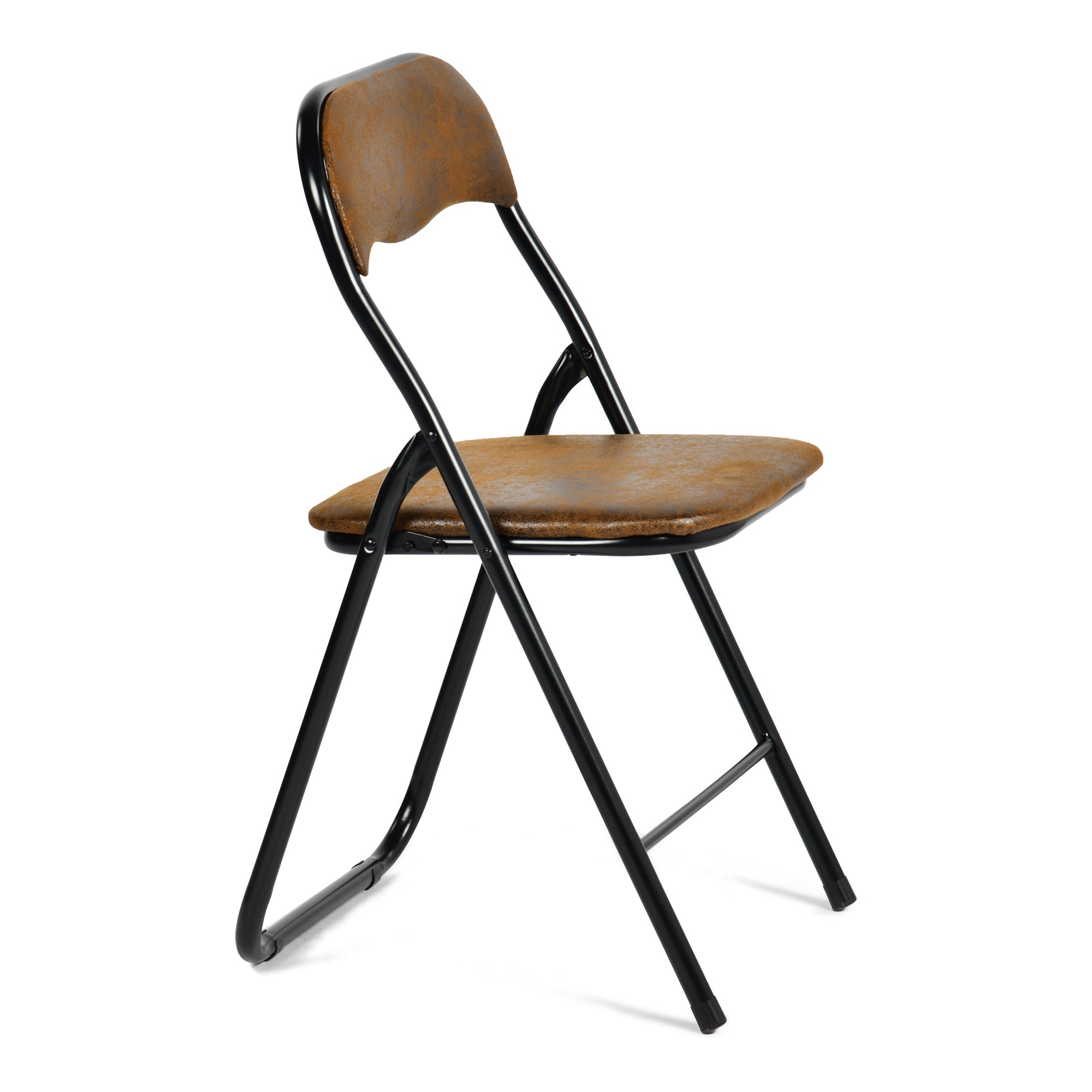 Homy Casa MALIBU SUEDE BROWN Folding Chair Versatile Seating Solution