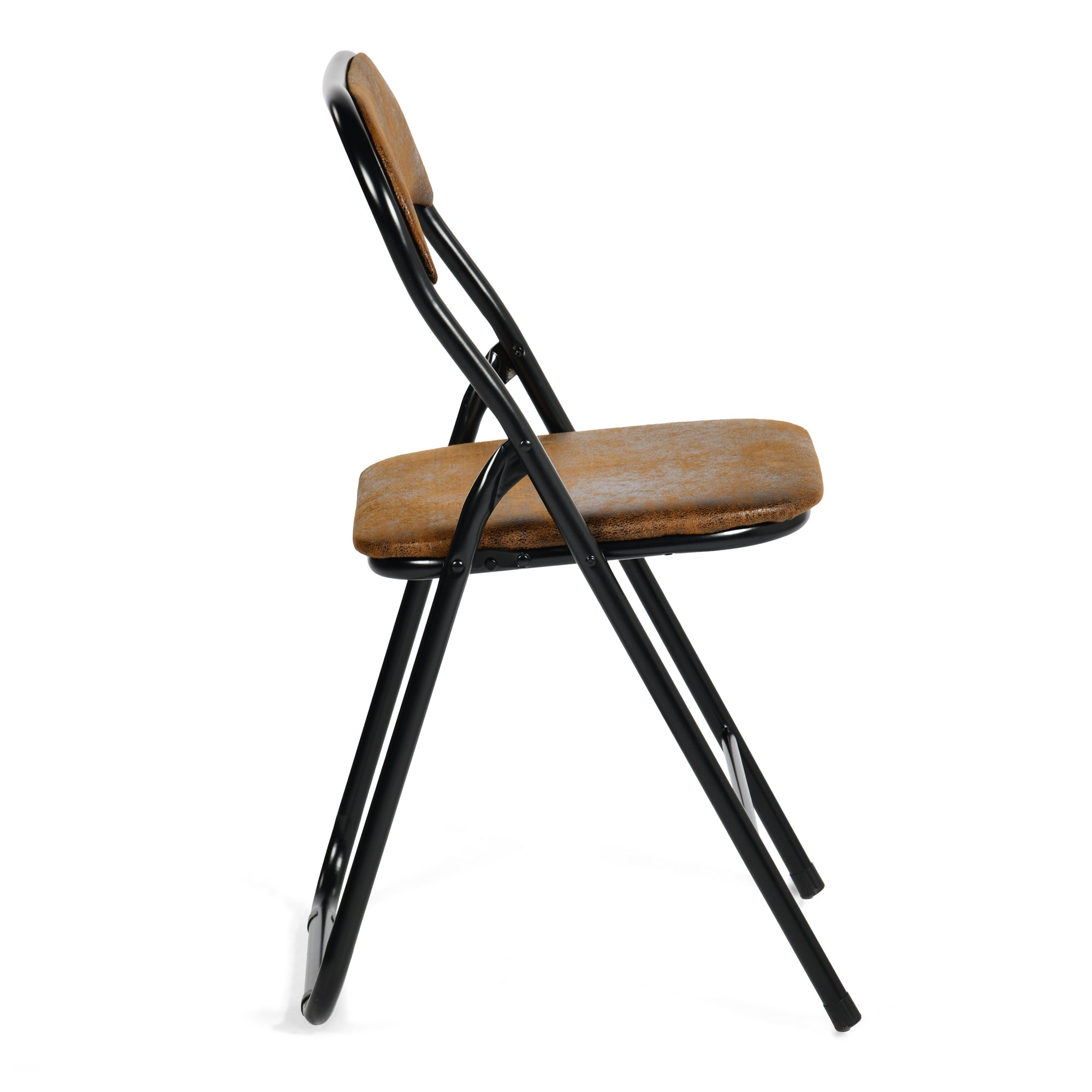 Homy Casa MALIBU SUEDE BROWN Folding Chair Versatile Seating Solution