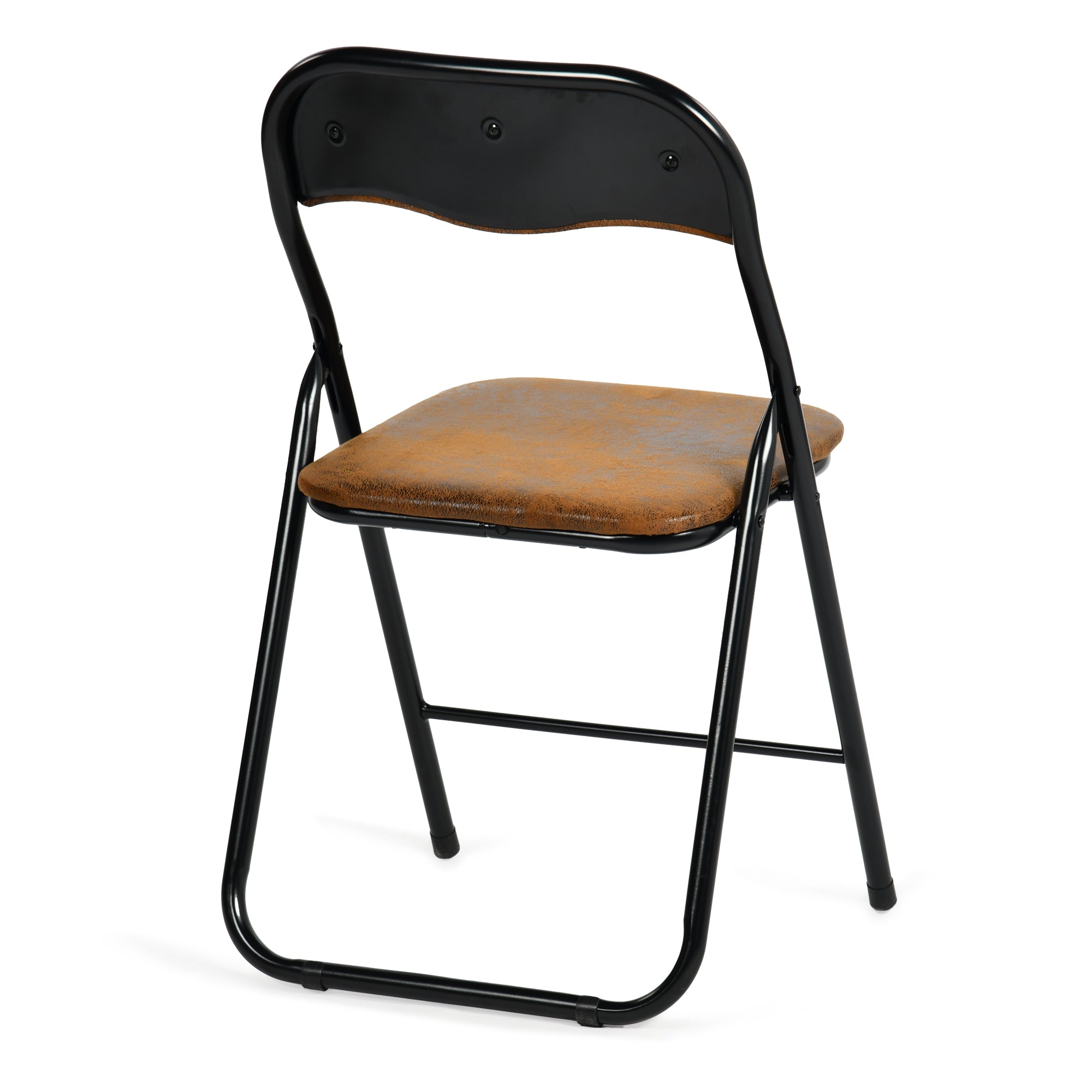 Homy Casa MALIBU SUEDE BROWN Folding Chair Versatile Seating Solution