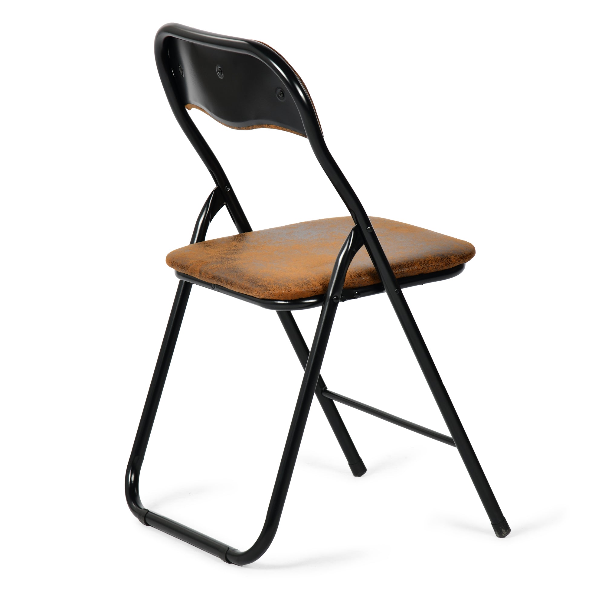 Homy Casa MALIBU SUEDE BROWN Folding Chair Versatile Seating Solution