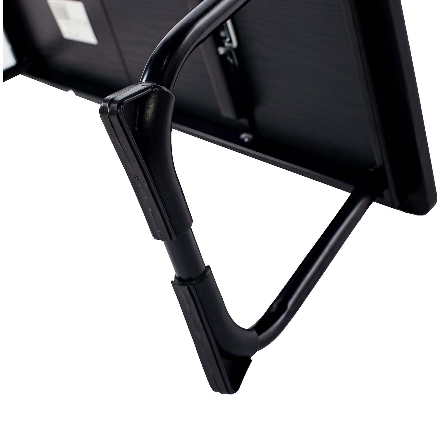Homy Casa MAMIE 26" Folding Laptop Table Black Frame with Black Walnut Wood Top Adjustable Bed Desk
