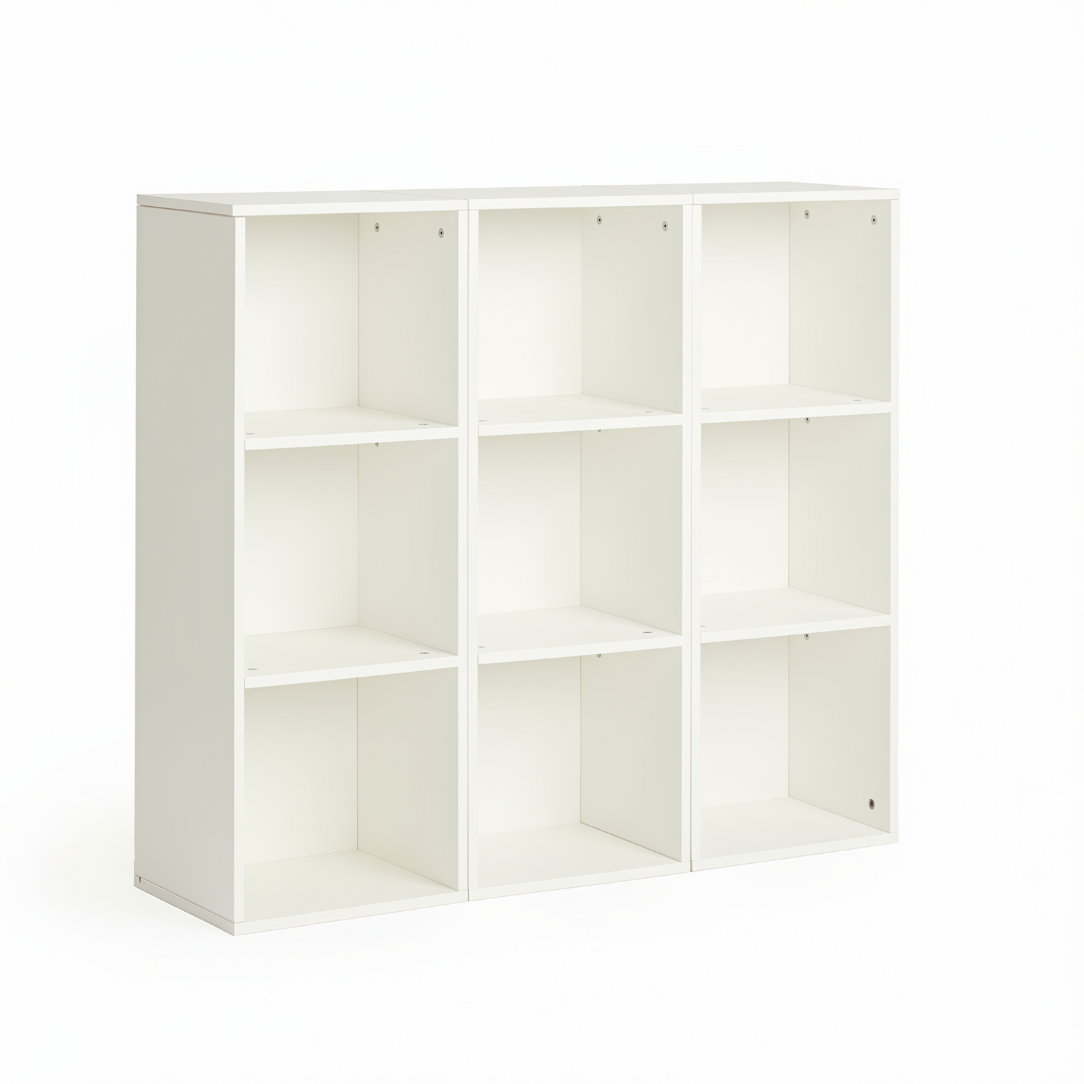 MANDI III 3-Piece White Modular 3-Tier Bookcase Set with Stackable Storage