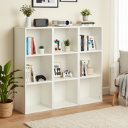 MANDI III 3-Piece White Modular 3-Tier Bookcase Set with Stackable Storage