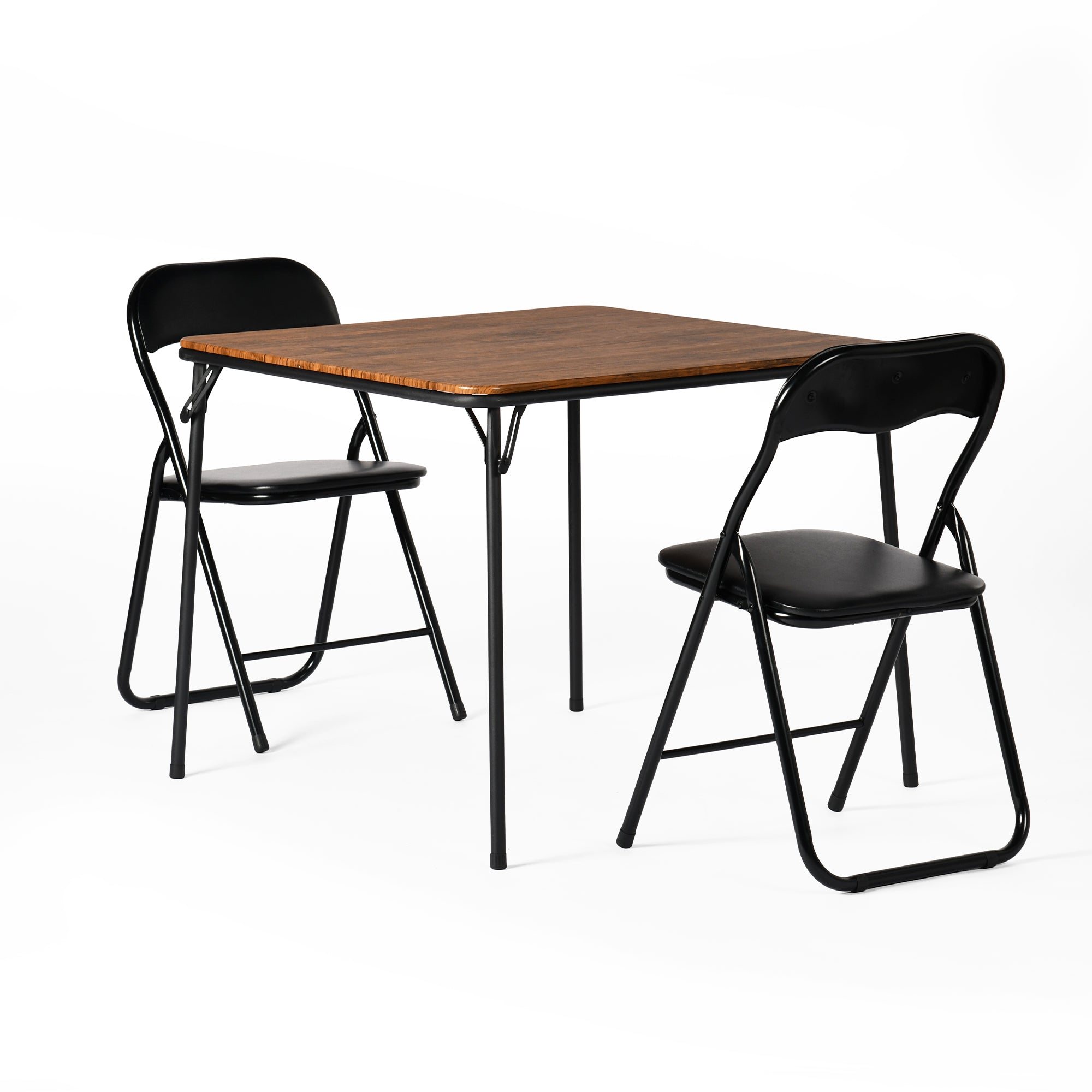 Homy Casa Mango Black faux leather Folding Dining Chair Set of 2/4/6