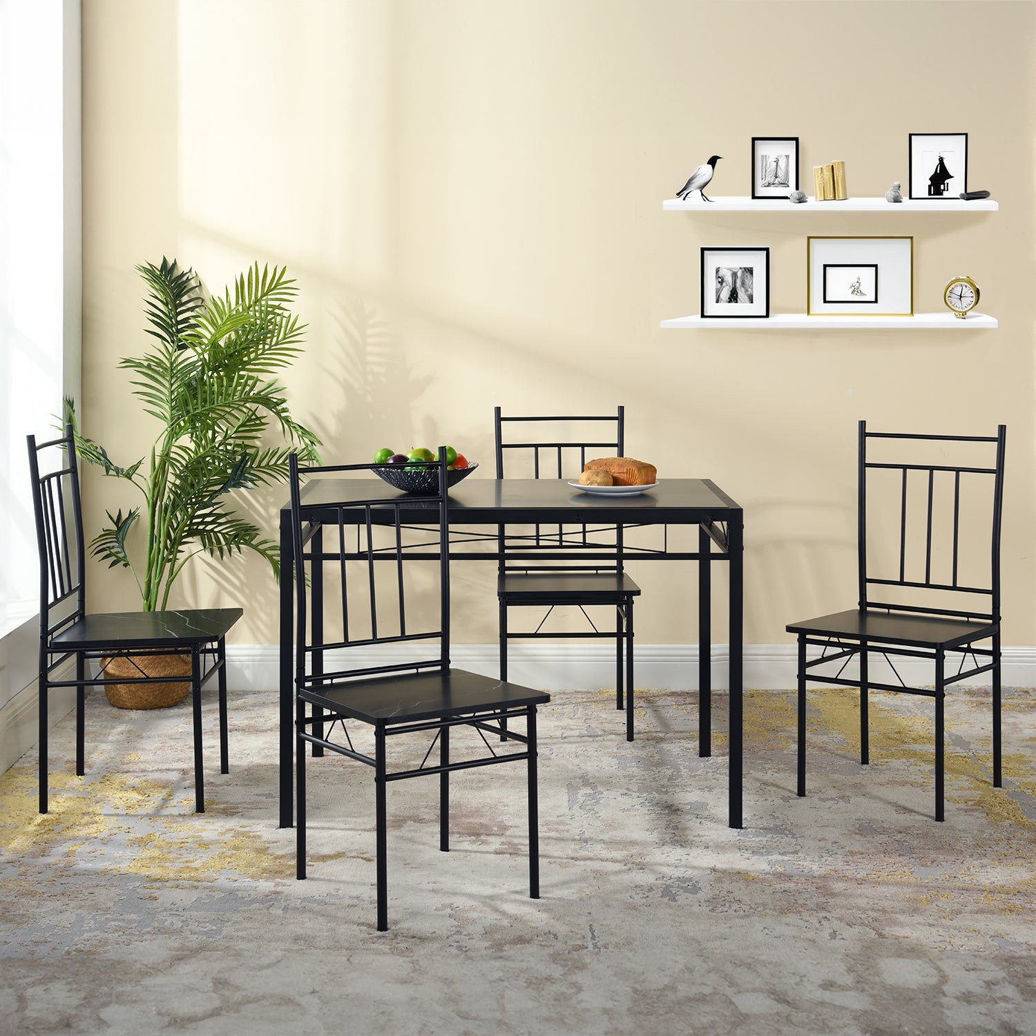 Marbury Wood Kitchen & Dining Table Set