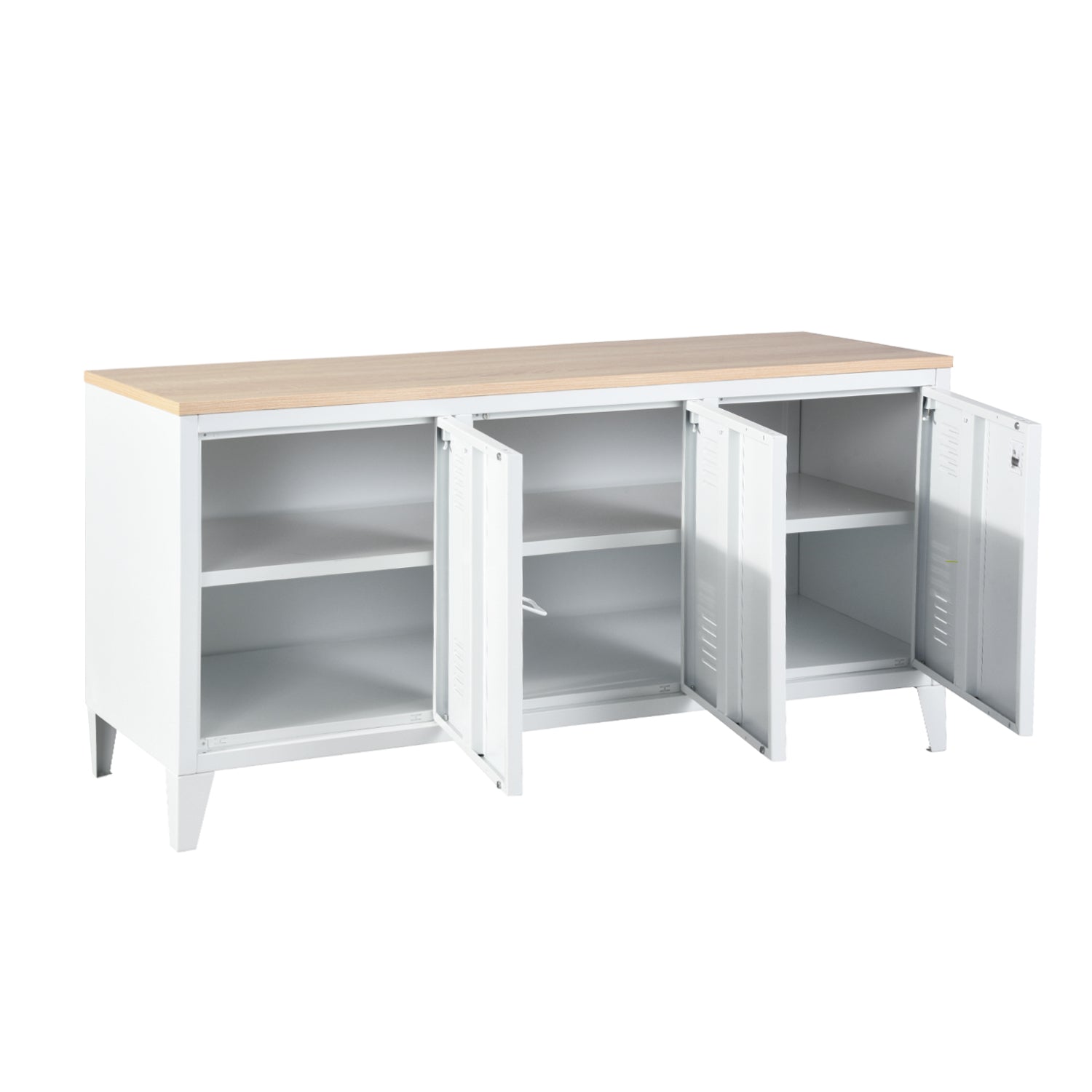 Homy Casa Matapouri 47.4” Full Metal Sideboard with 3 doors.