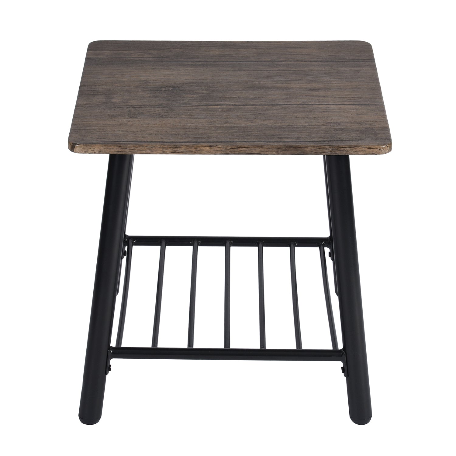 Homy Casa Maui 20“ Side Table Square End Table with Storage Shelf Open Box