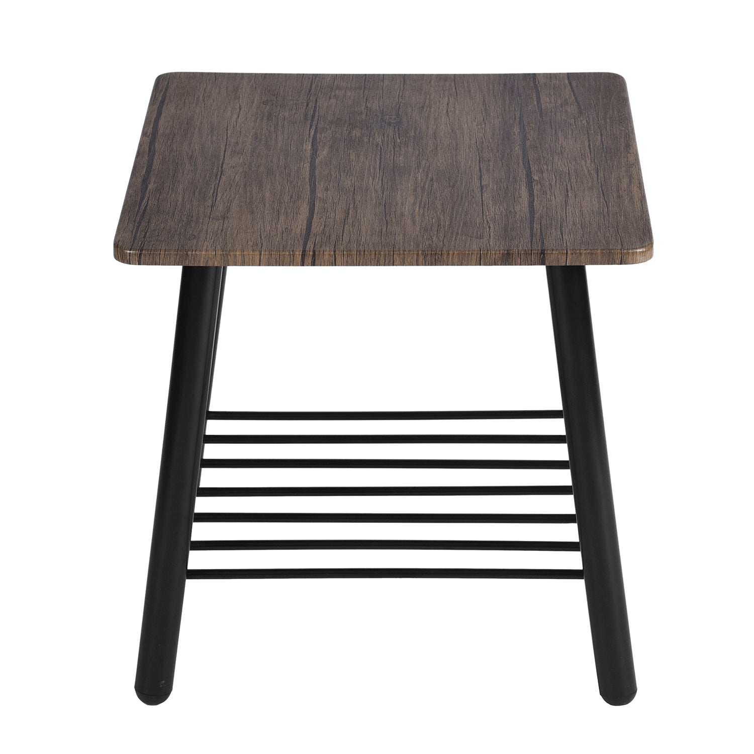 Homy Casa Maui 20“ Side Table Square End Table with Storage Shelf Open Box