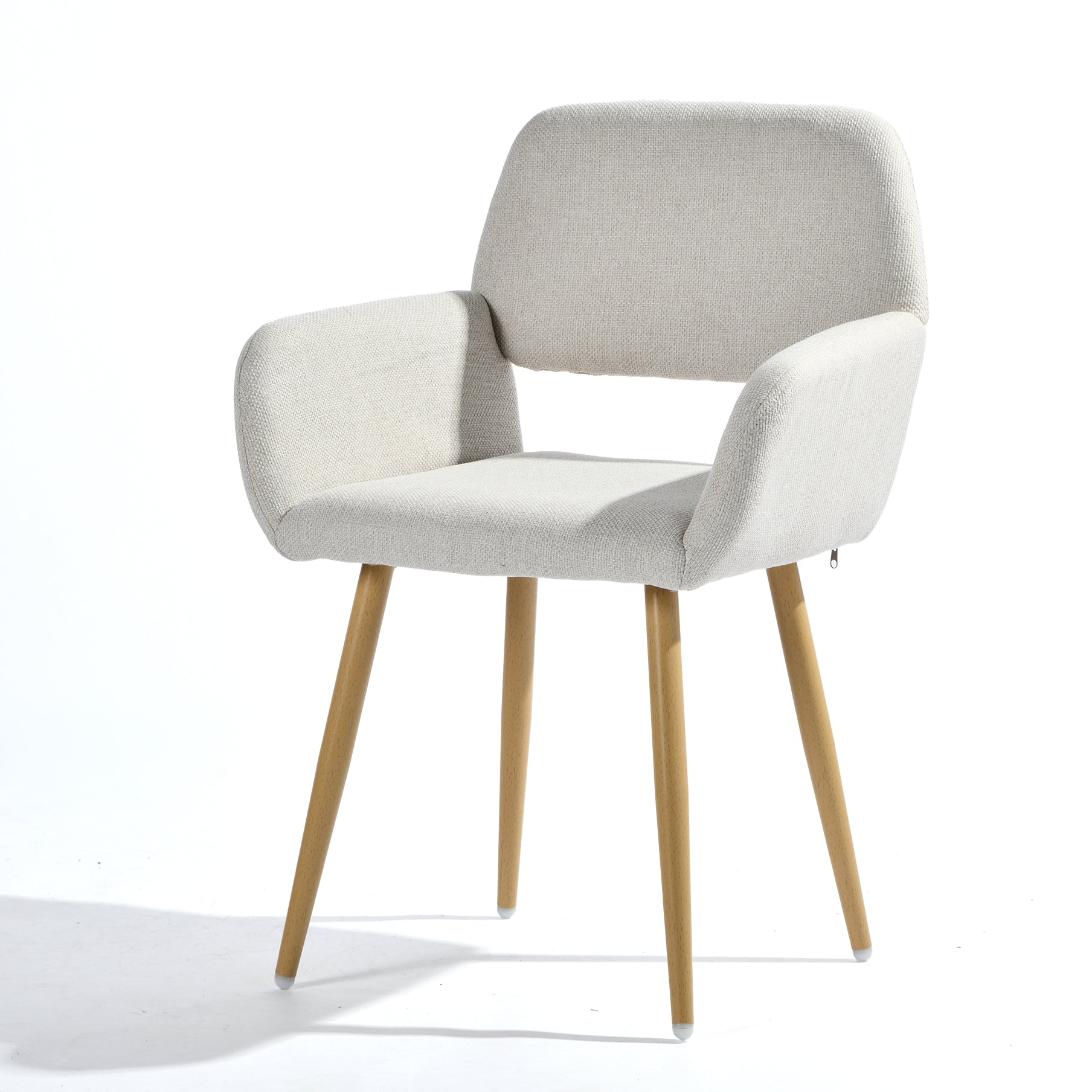 Homy Casa Mayfair  Set of 2 Fabric Dining Chairs with Armrest,Beige