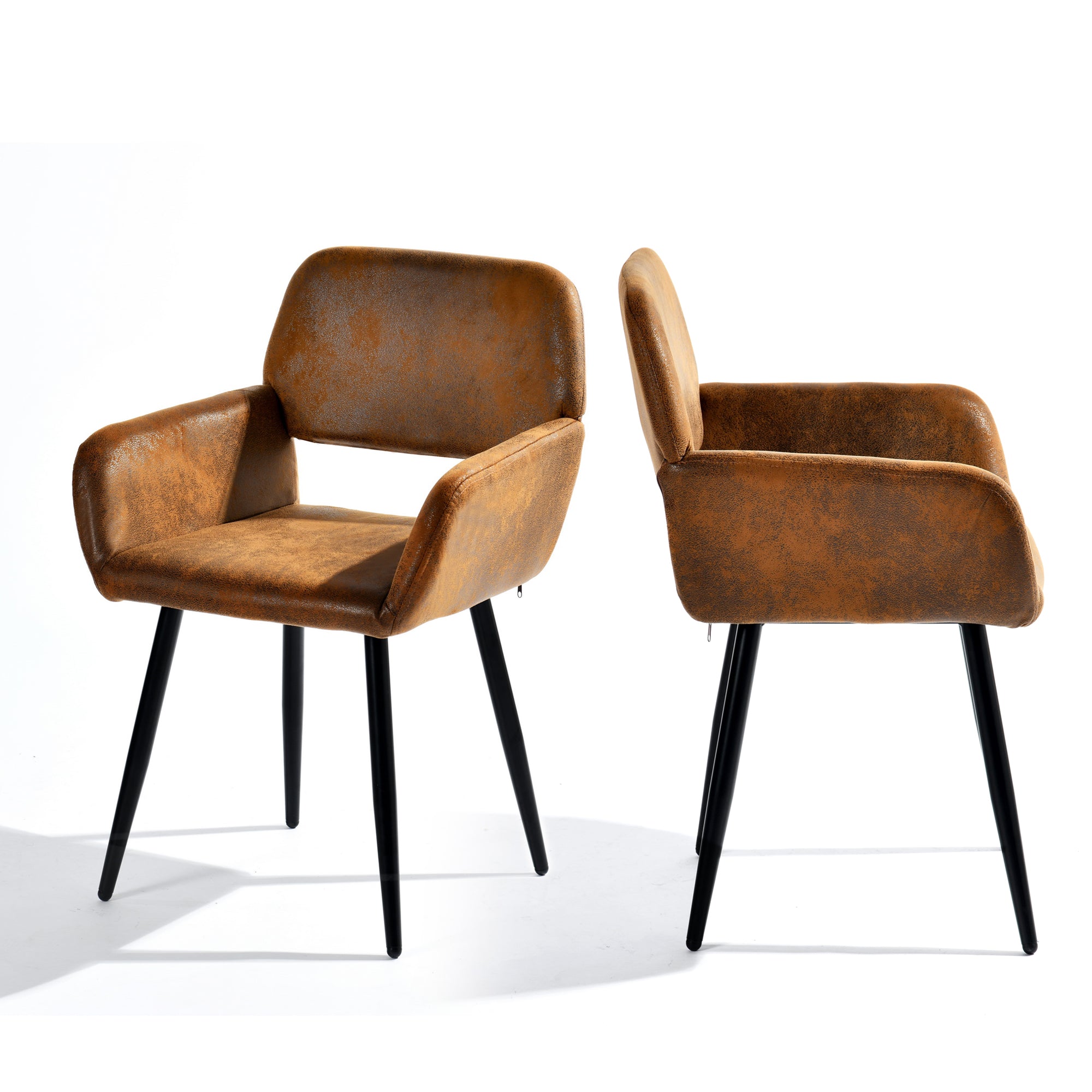 Homy Casa Mayfair  Set of 2 Fabric Dining Chairs with Armrest